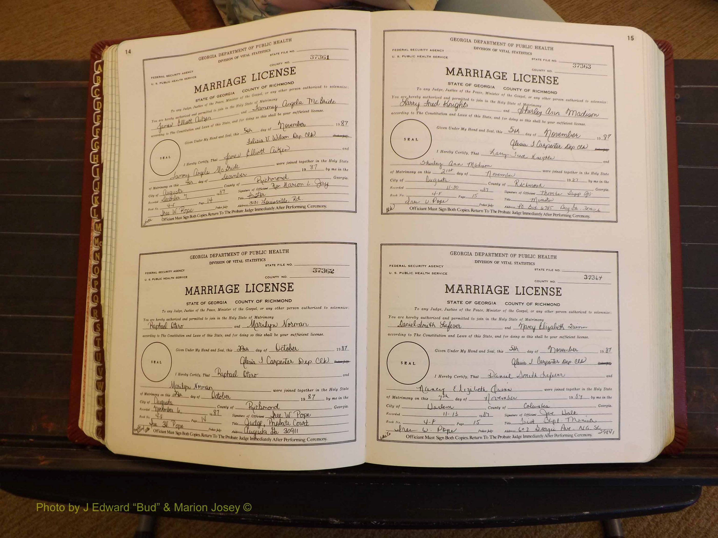 Richmond Marriages, 4F, 1987-1988 P 014-015.JPG