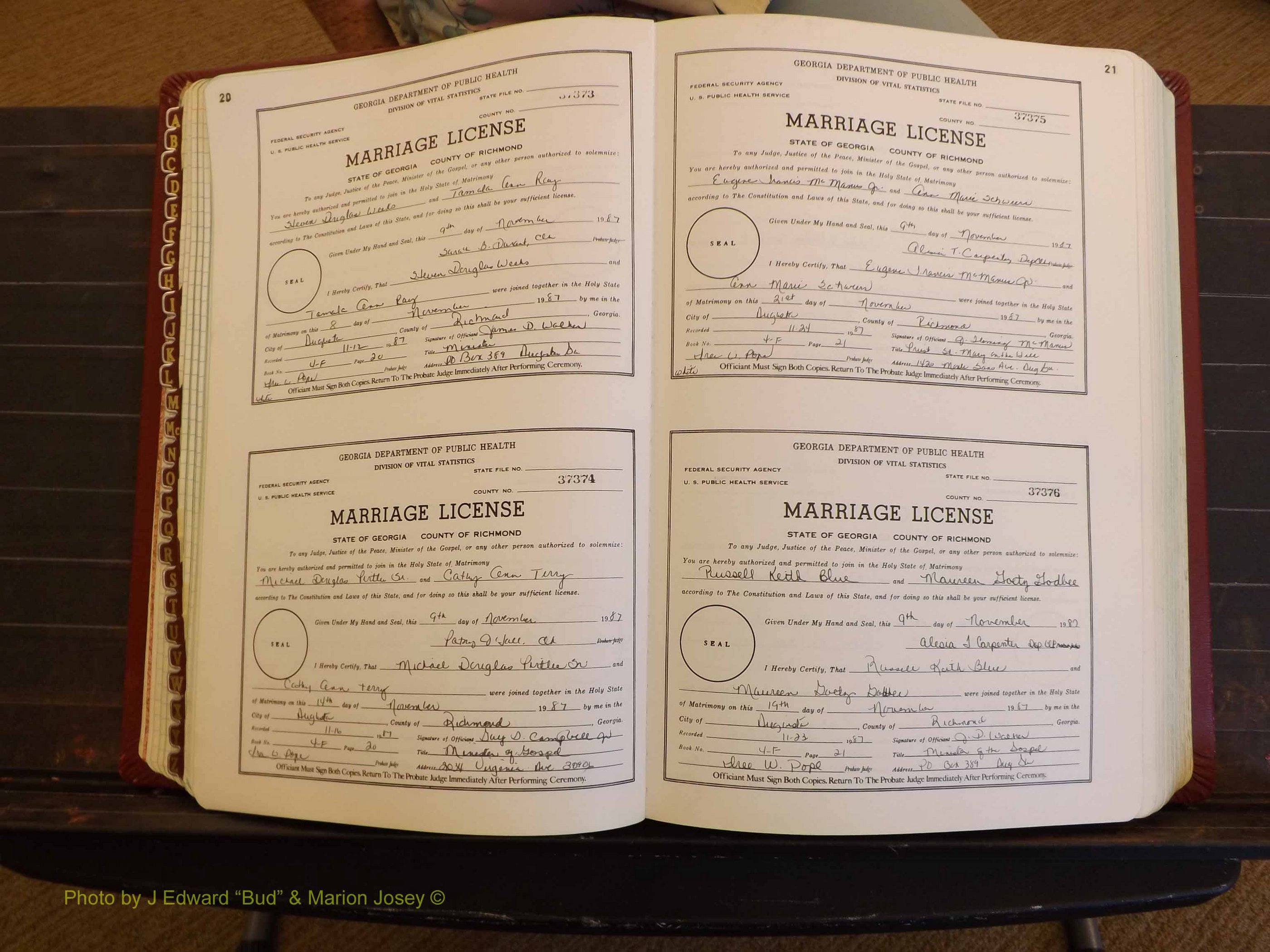 Richmond Marriages, 4F, 1987-1988 P 020-021.JPG