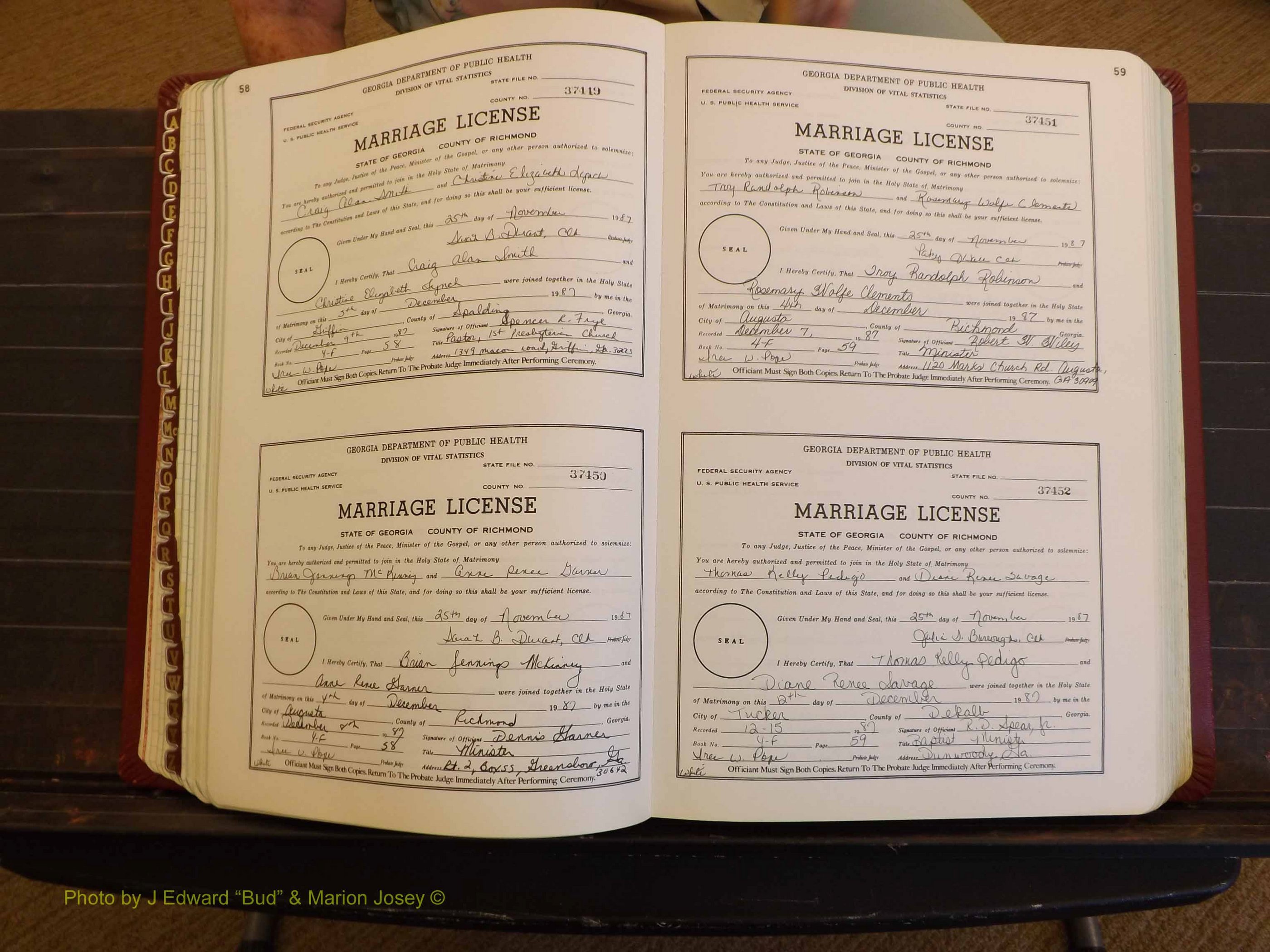 Richmond Marriages, 4F, 1987-1988 P 058-059.JPG