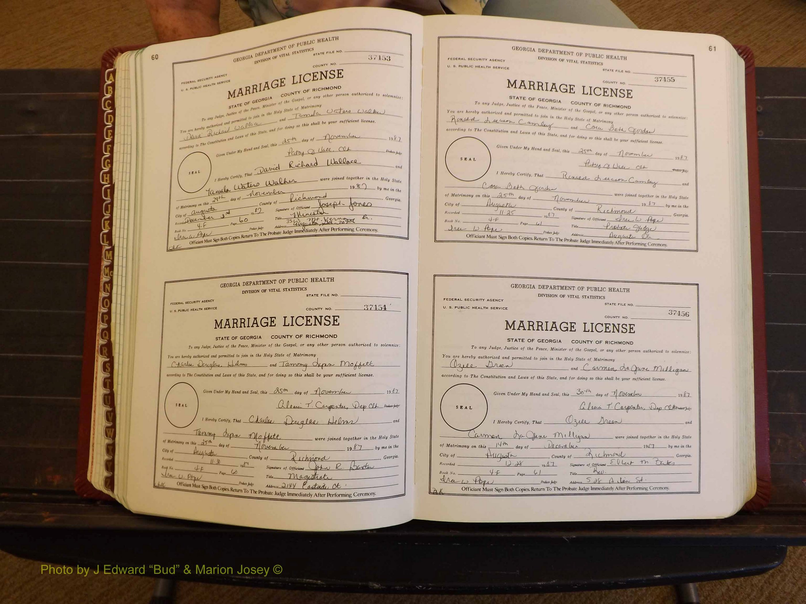 Richmond Marriages, 4F, 1987-1988 P 060-061.JPG