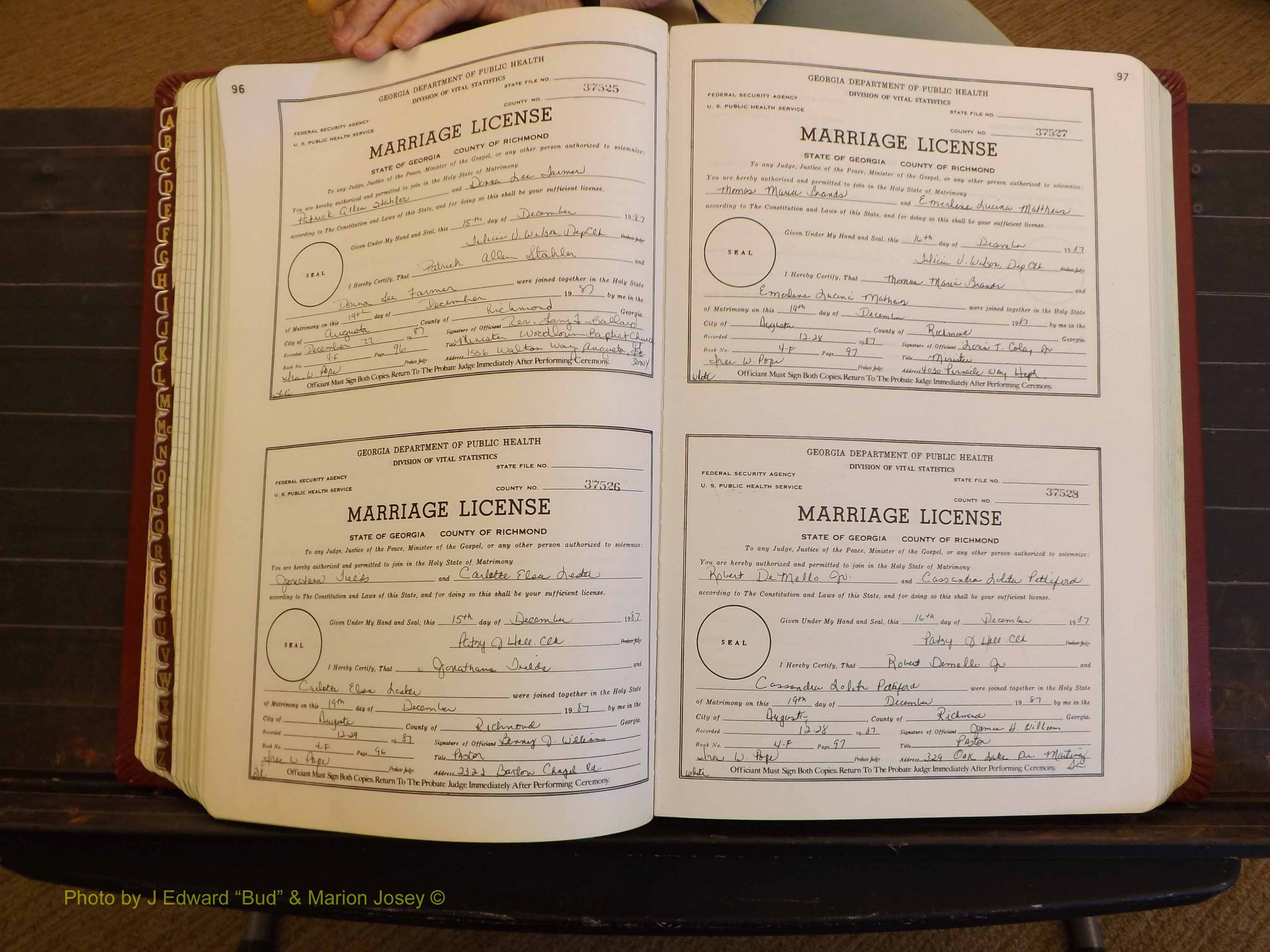 Richmond Marriages, 4F, 1987-1988 P 096-097.JPG