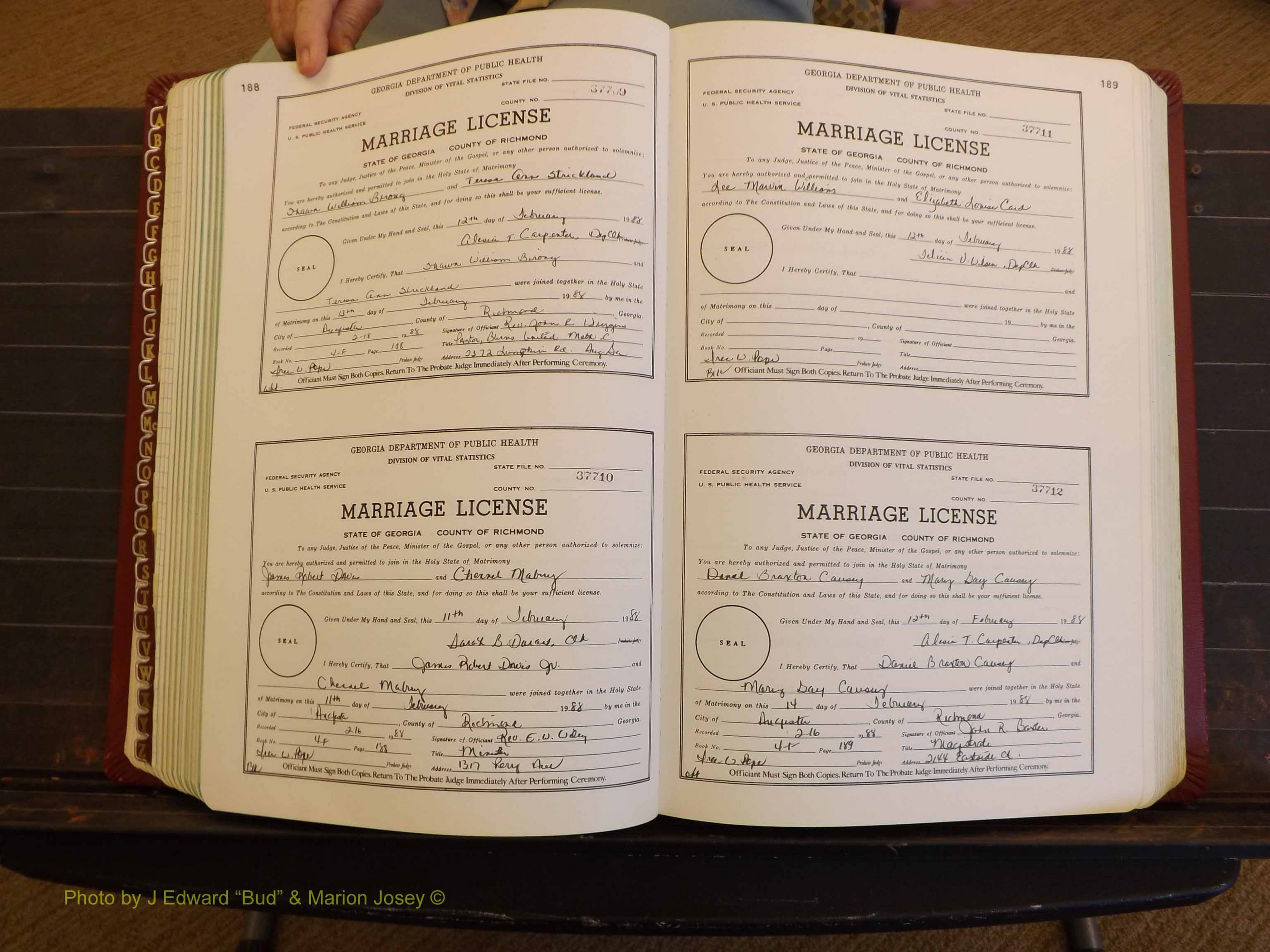 Richmond Marriages, 4F, 1987-1988 P 188-189.JPG