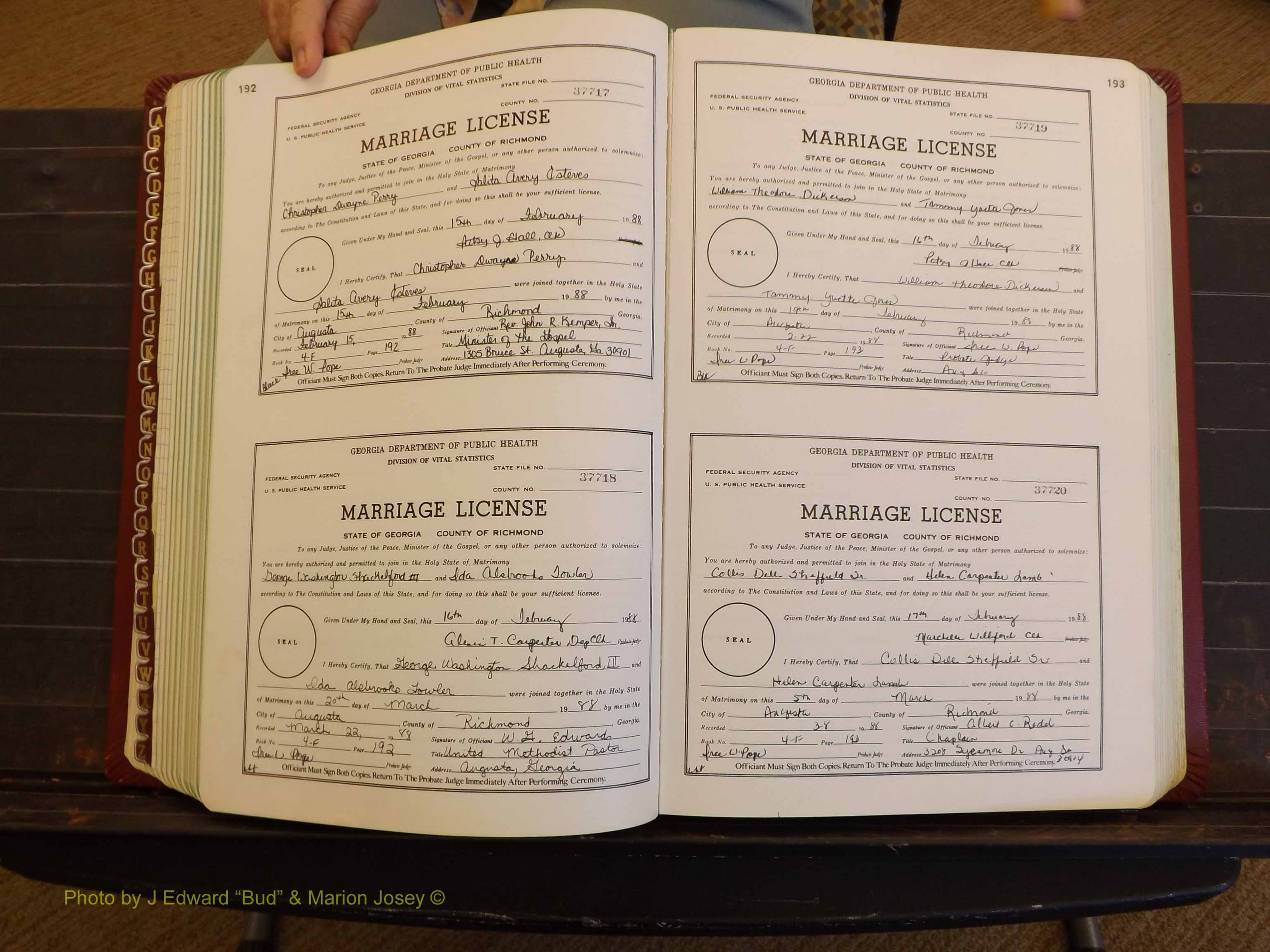 Richmond Marriages, 4F, 1987-1988 P 192-193.JPG
