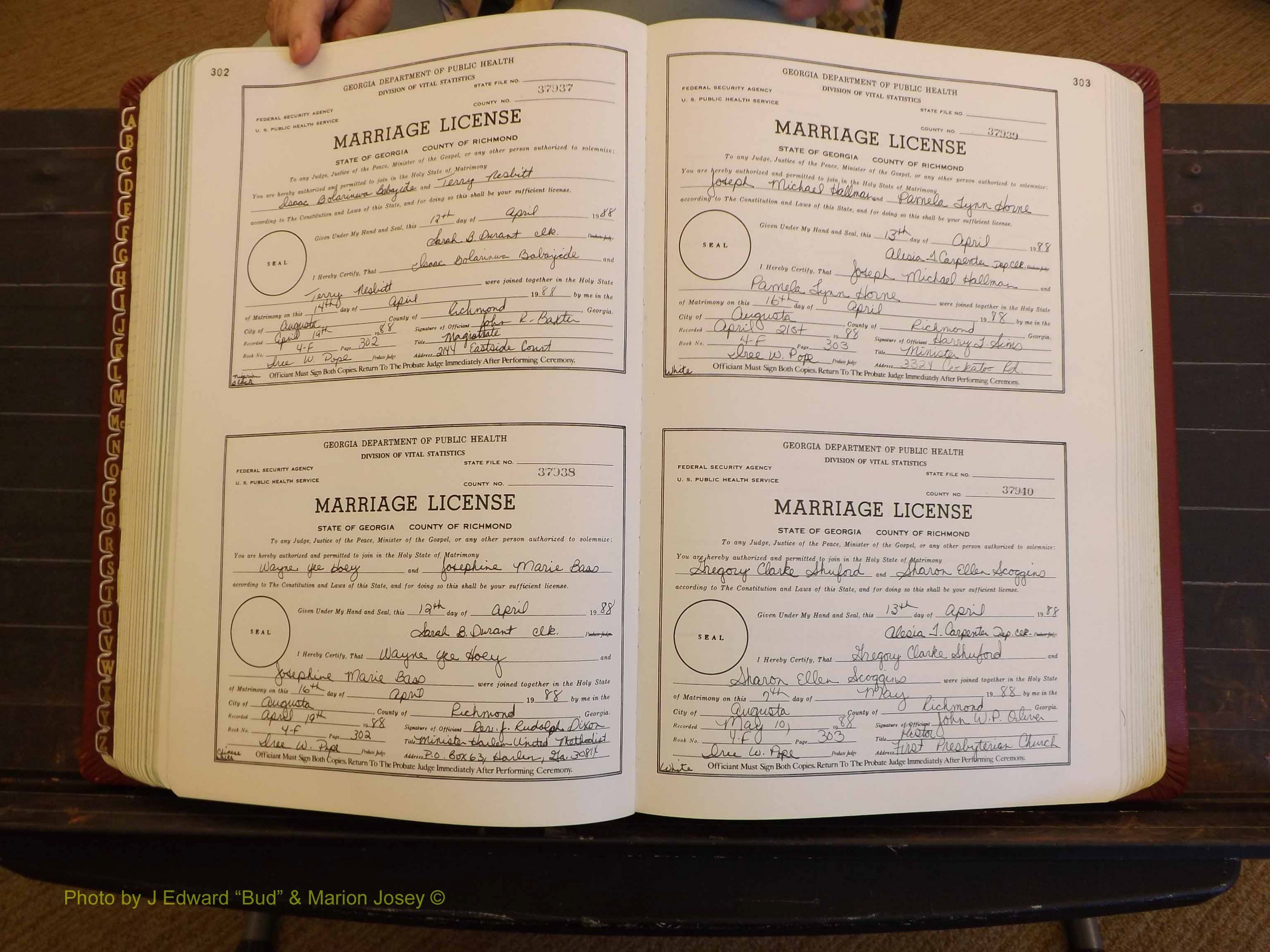 Richmond Marriages, 4F, 1987-1988 P 302-303.JPG