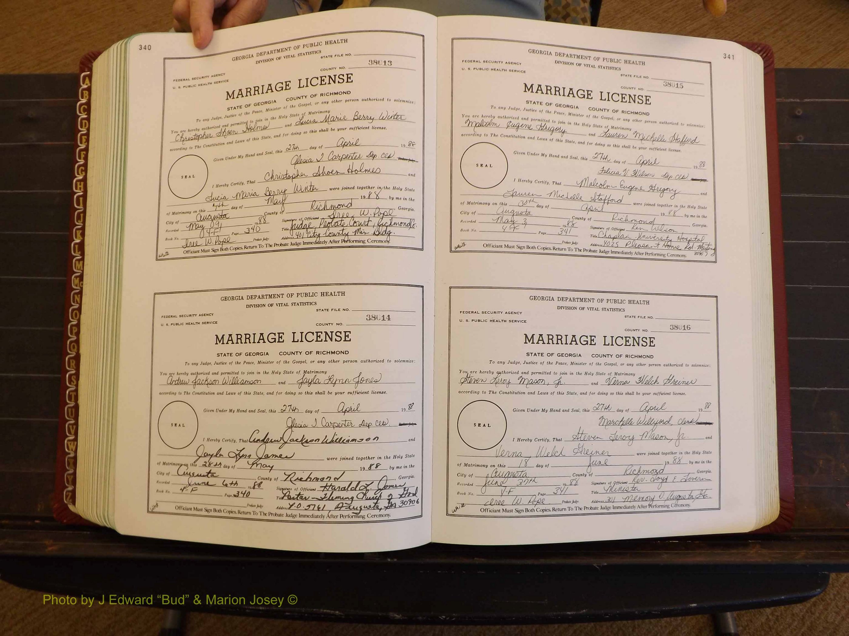 Richmond Marriages, 4F, 1987-1988 P 340-341.JPG