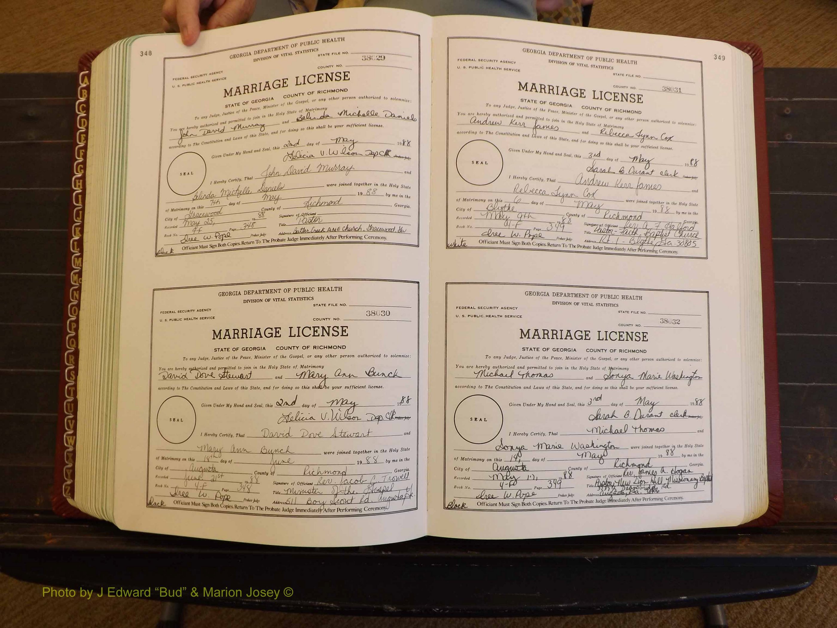Richmond Marriages, 4F, 1987-1988 P 348-349.JPG