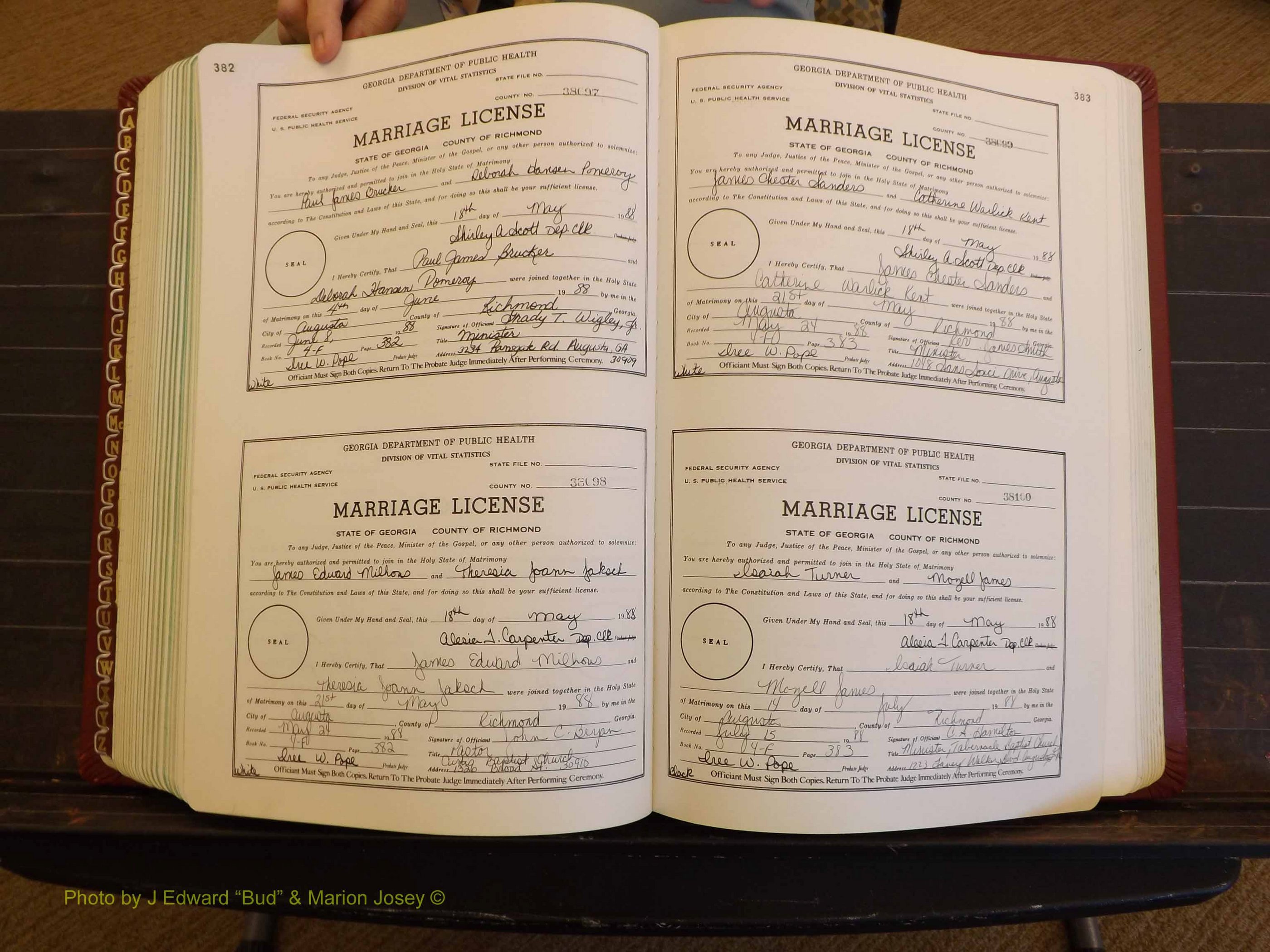 Richmond Marriages, 4F, 1987-1988 P 382-383.JPG