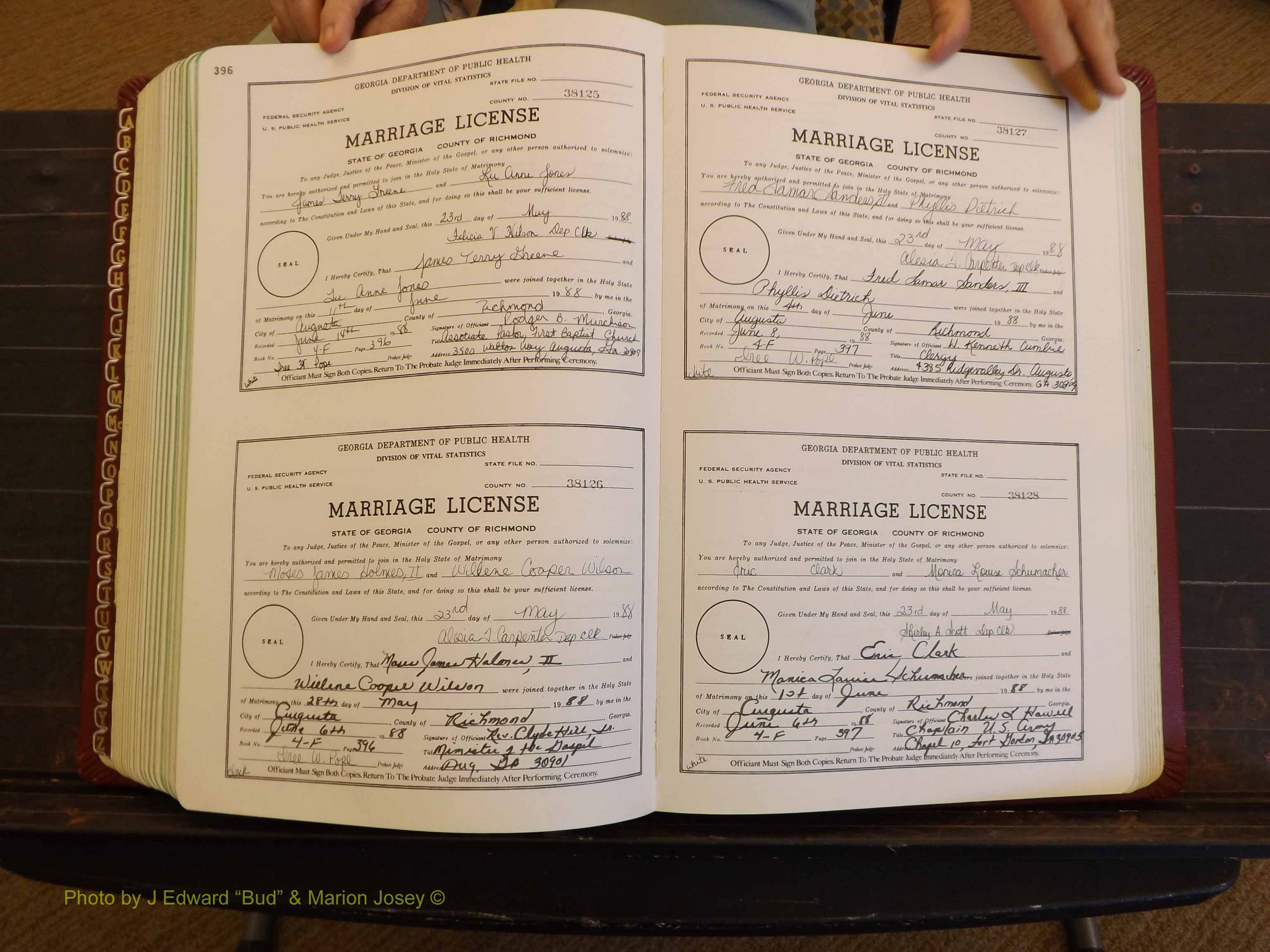 Richmond Marriages, 4F, 1987-1988 P 396-397.JPG