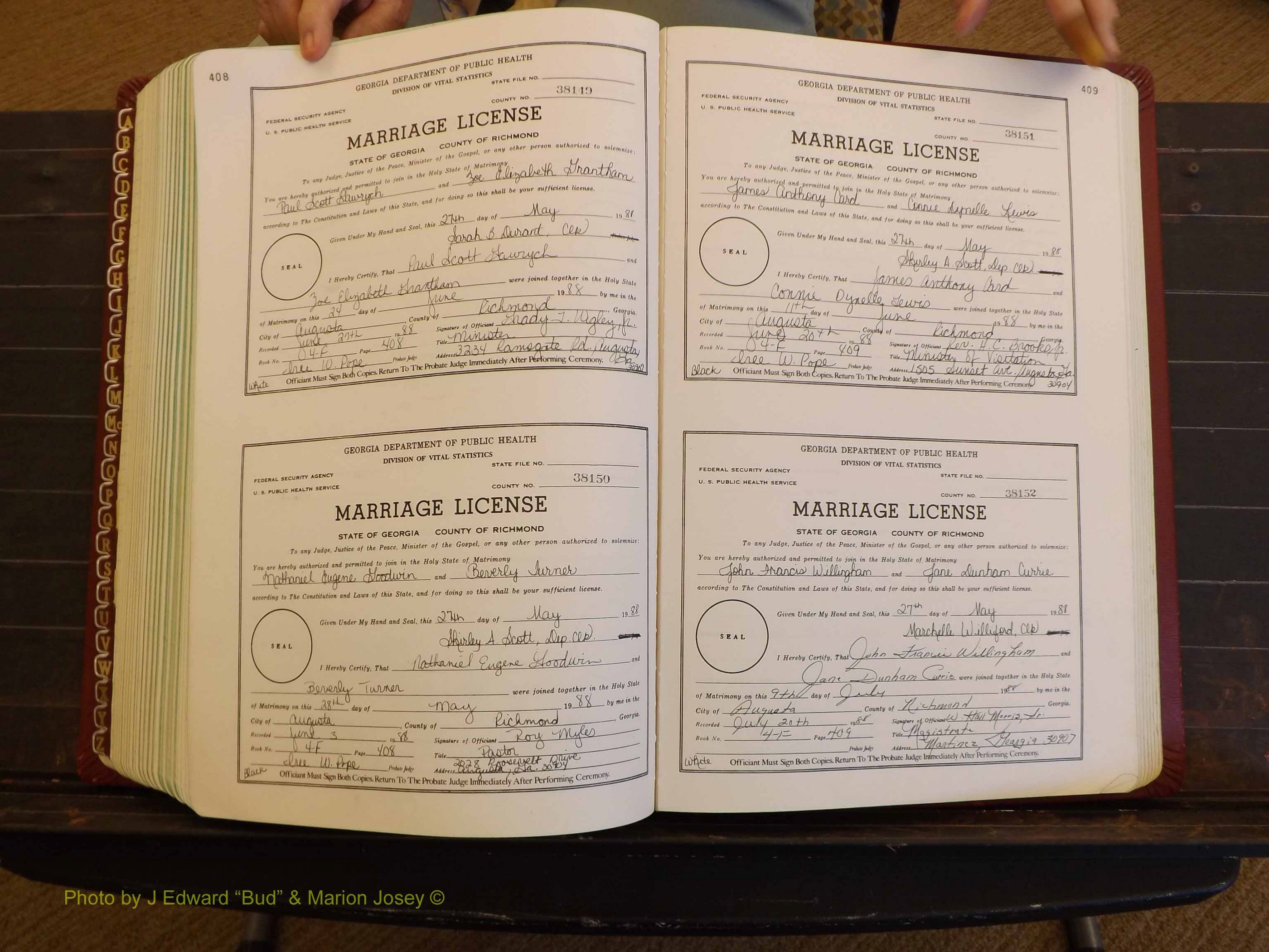 Richmond Marriages, 4F, 1987-1988 P 408-409.JPG