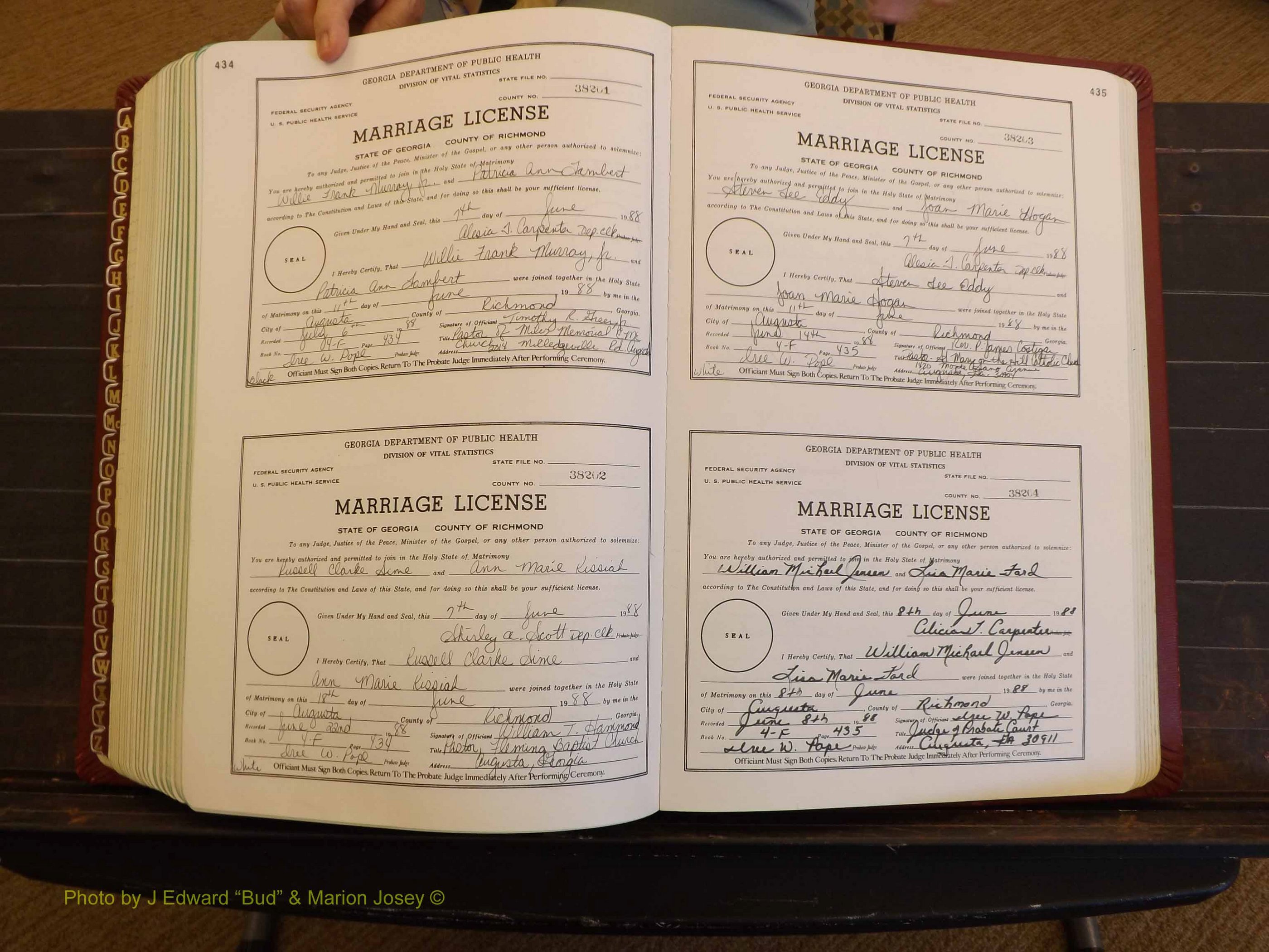Richmond Marriages, 4F, 1987-1988 P 434-435.JPG