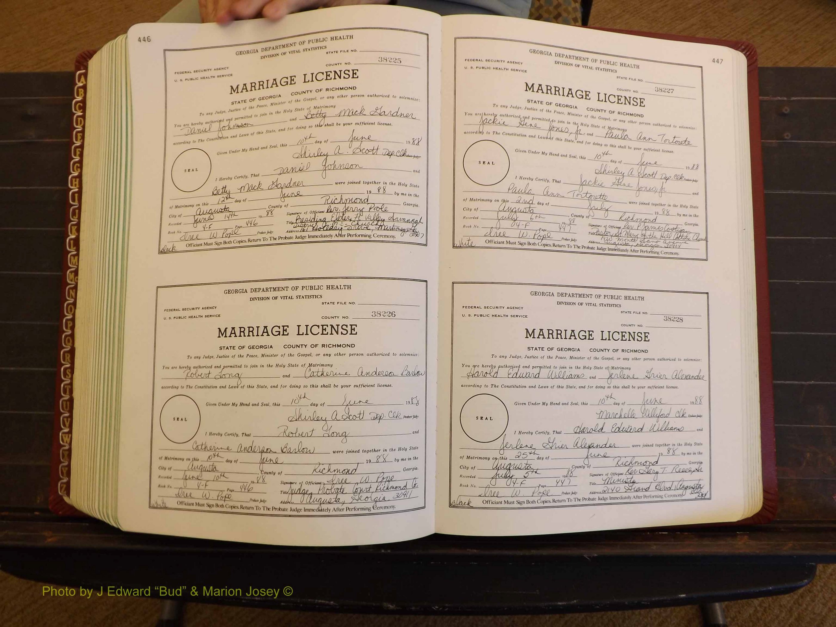 Richmond Marriages, 4F, 1987-1988 P 446-447.JPG