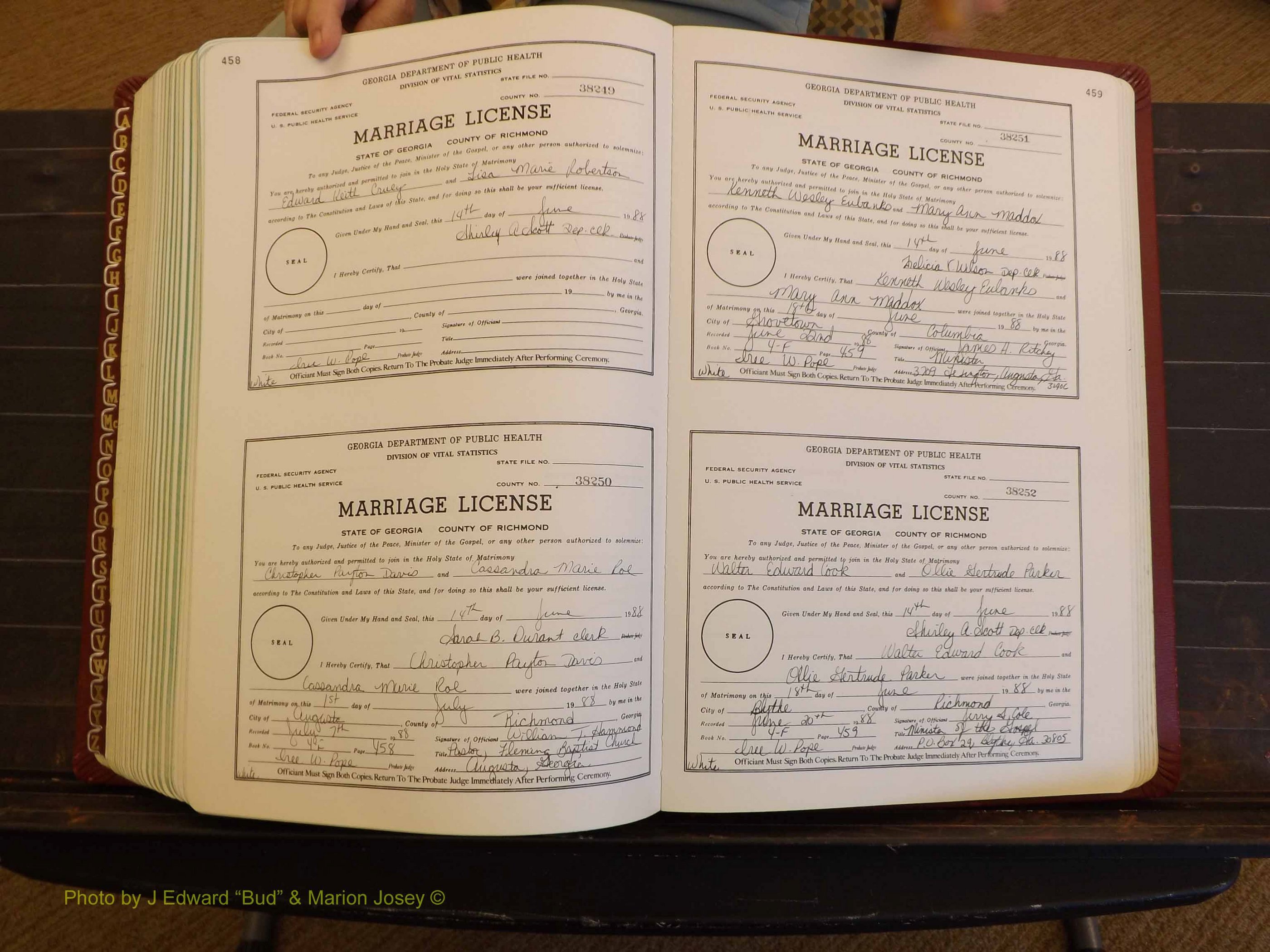 Richmond Marriages, 4F, 1987-1988 P 458-459.JPG