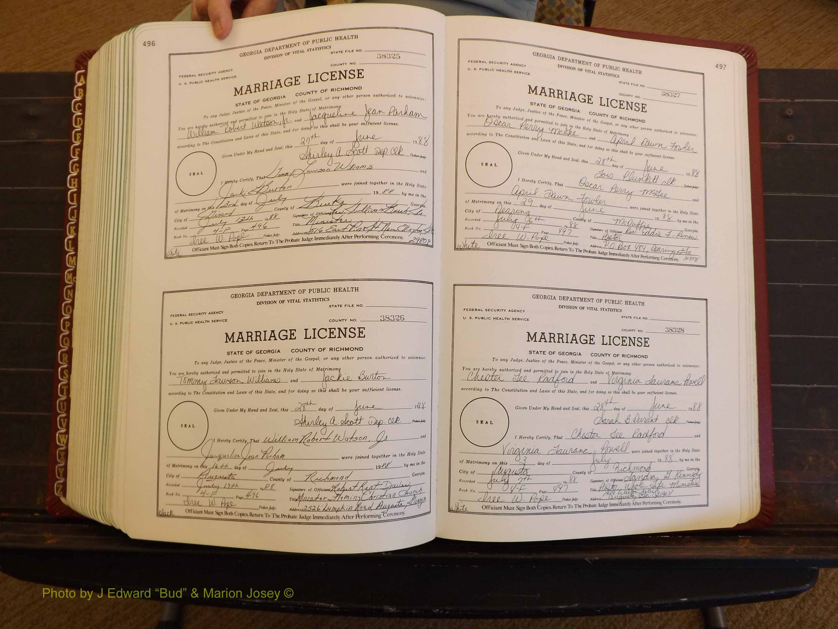 Richmond Marriages, 4F, 1987-1988 P 496-497.JPG