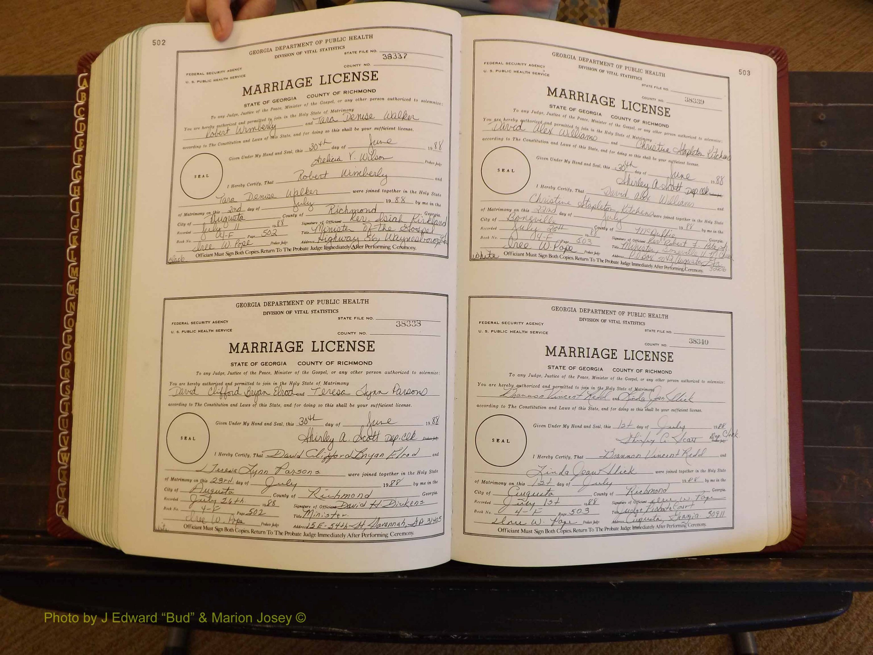Richmond Marriages, 4F, 1987-1988 P 502-503.JPG