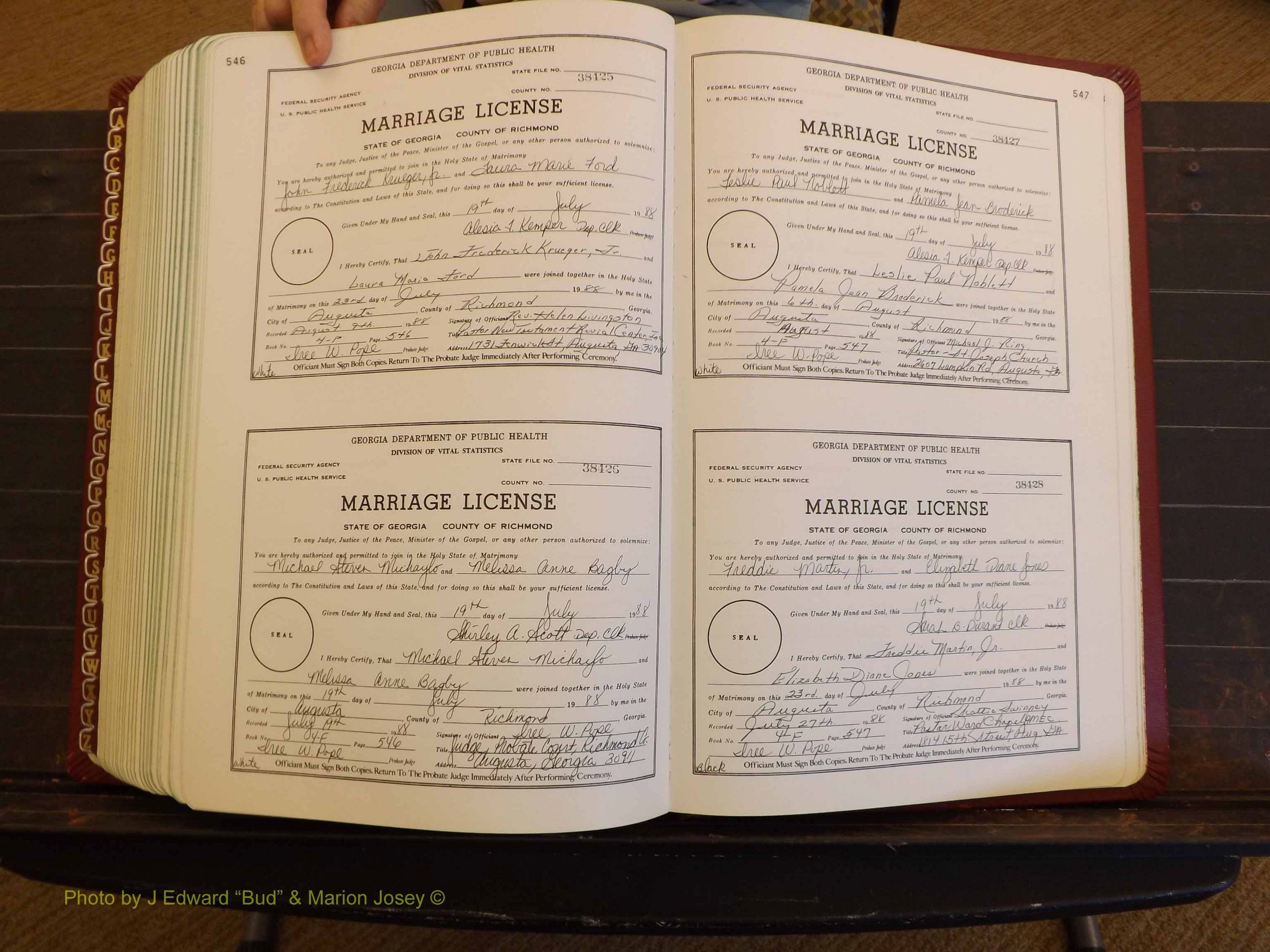 Richmond Marriages, 4F, 1987-1988 P 546-547.JPG