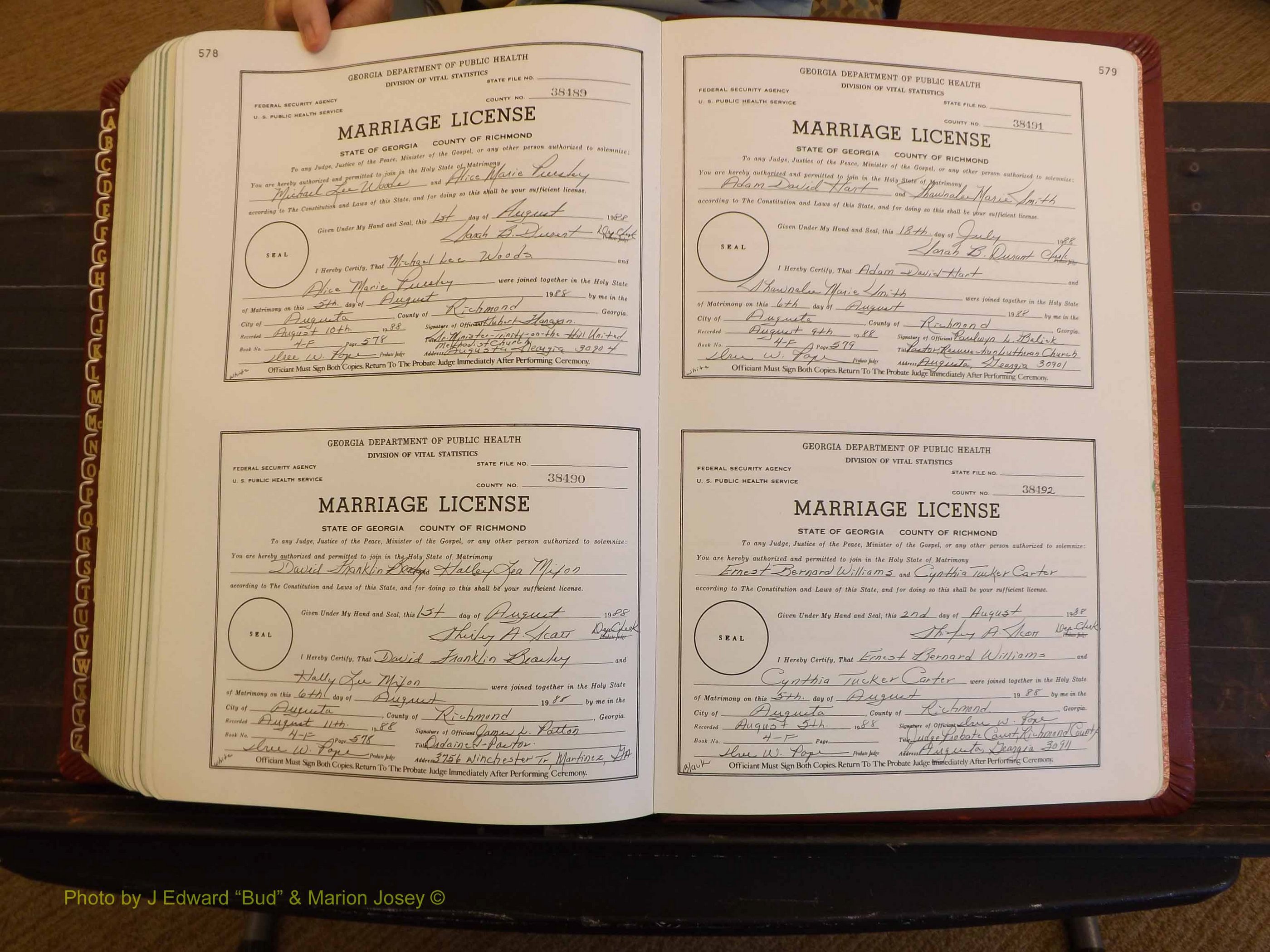 Richmond Marriages, 4F, 1987-1988 P 578-579.JPG