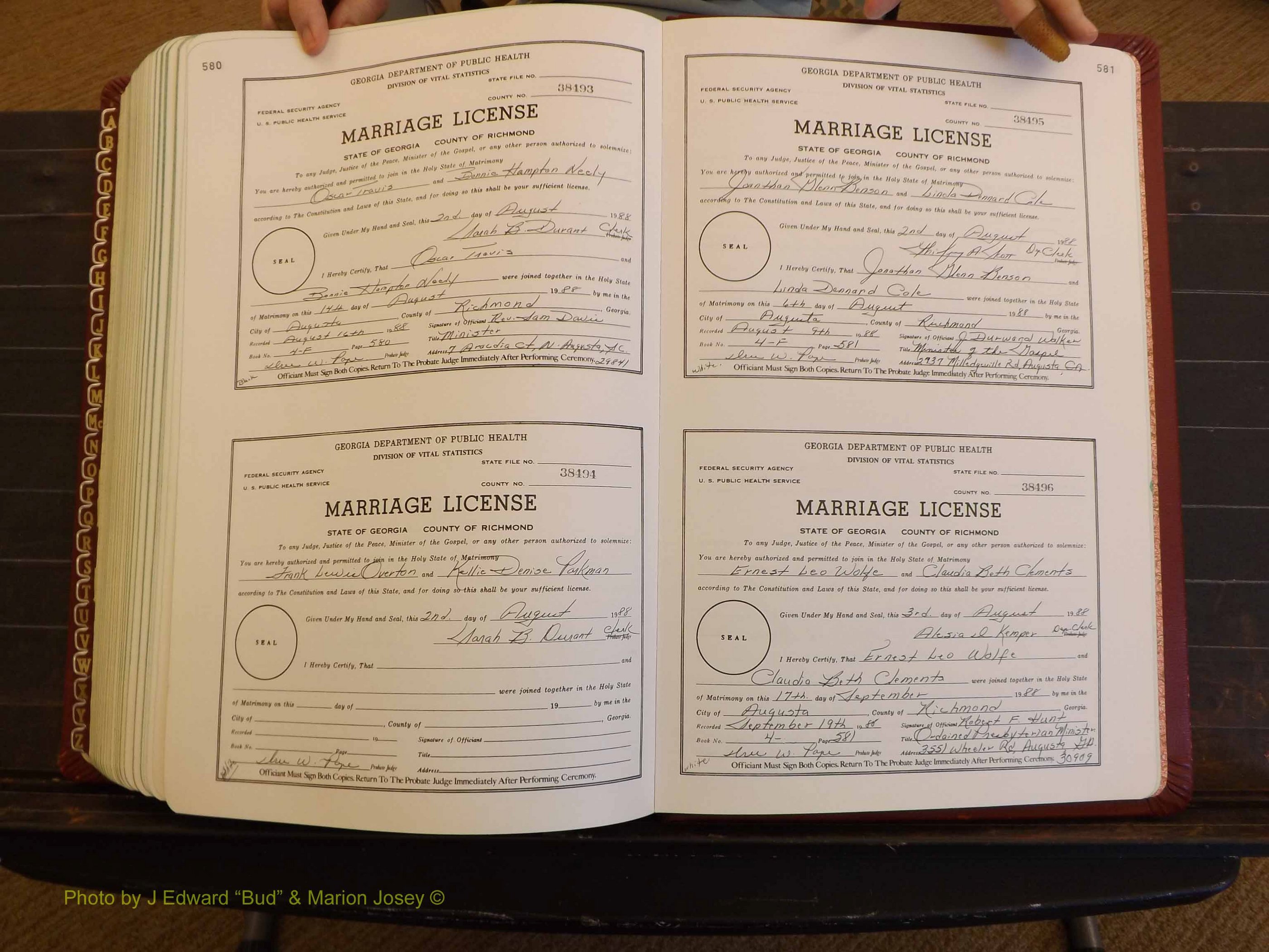 Richmond Marriages, 4F, 1987-1988 P 580-581.JPG