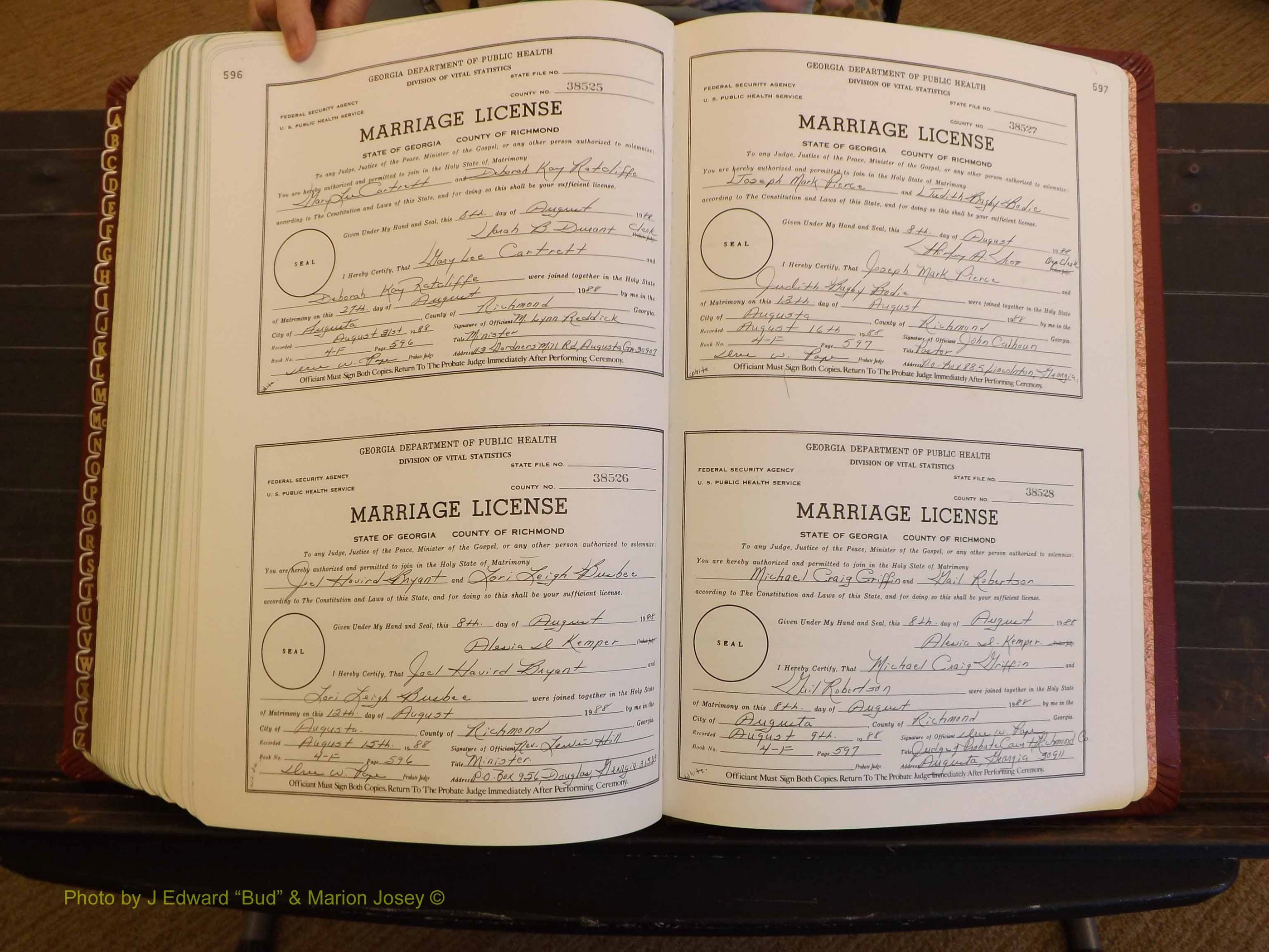 Richmond Marriages, 4F, 1987-1988 P 596-597.JPG