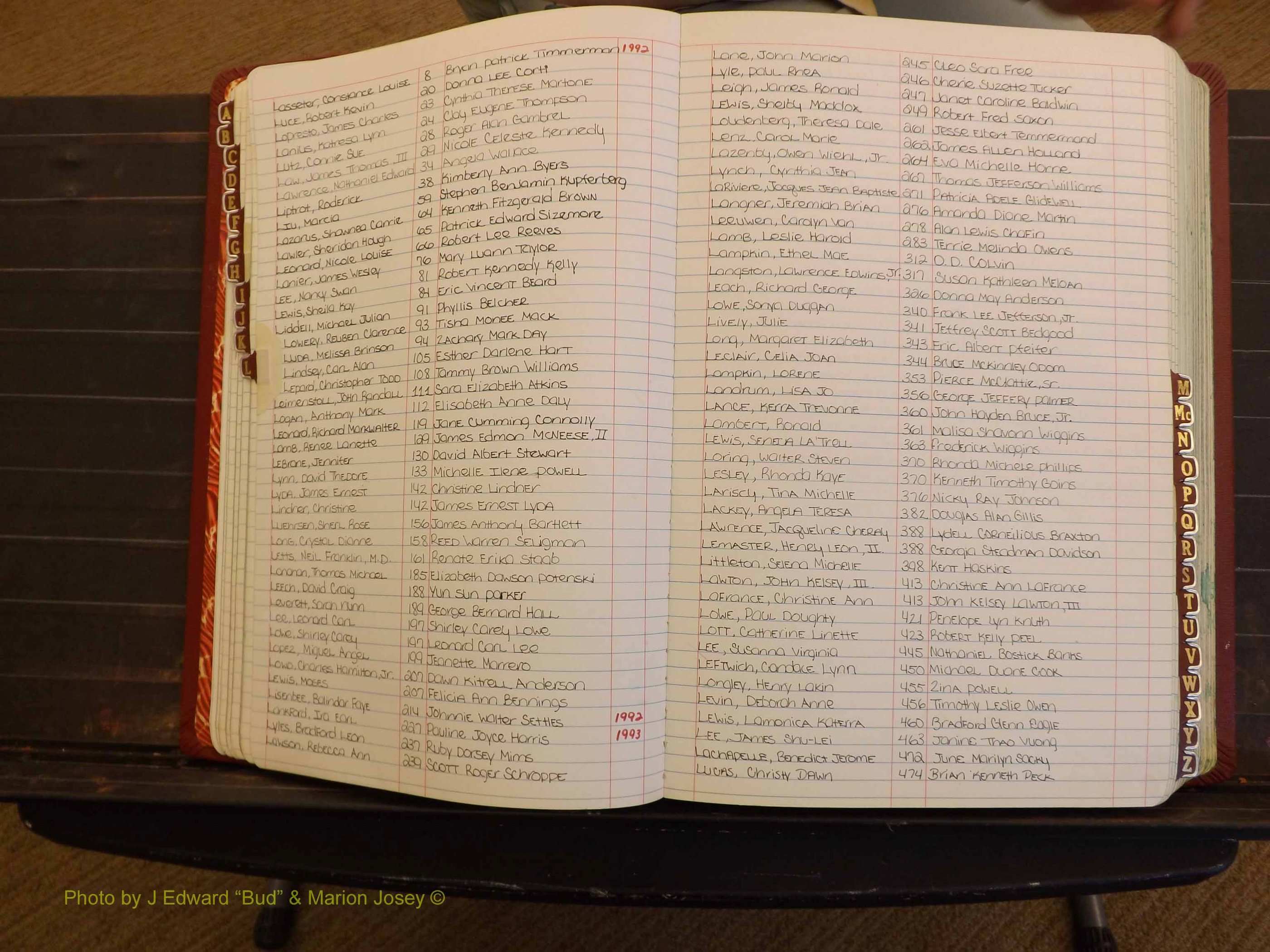 Richmond Marriages, 4L, 1992-1993 Index L (120).JPG