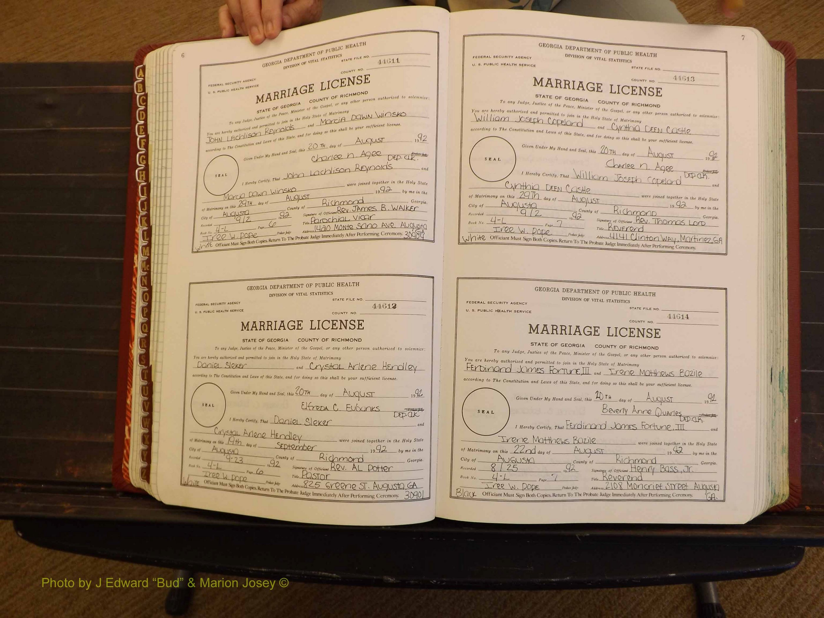 Richmond Marriages, 4L, 1992-1993 P 006-007.JPG