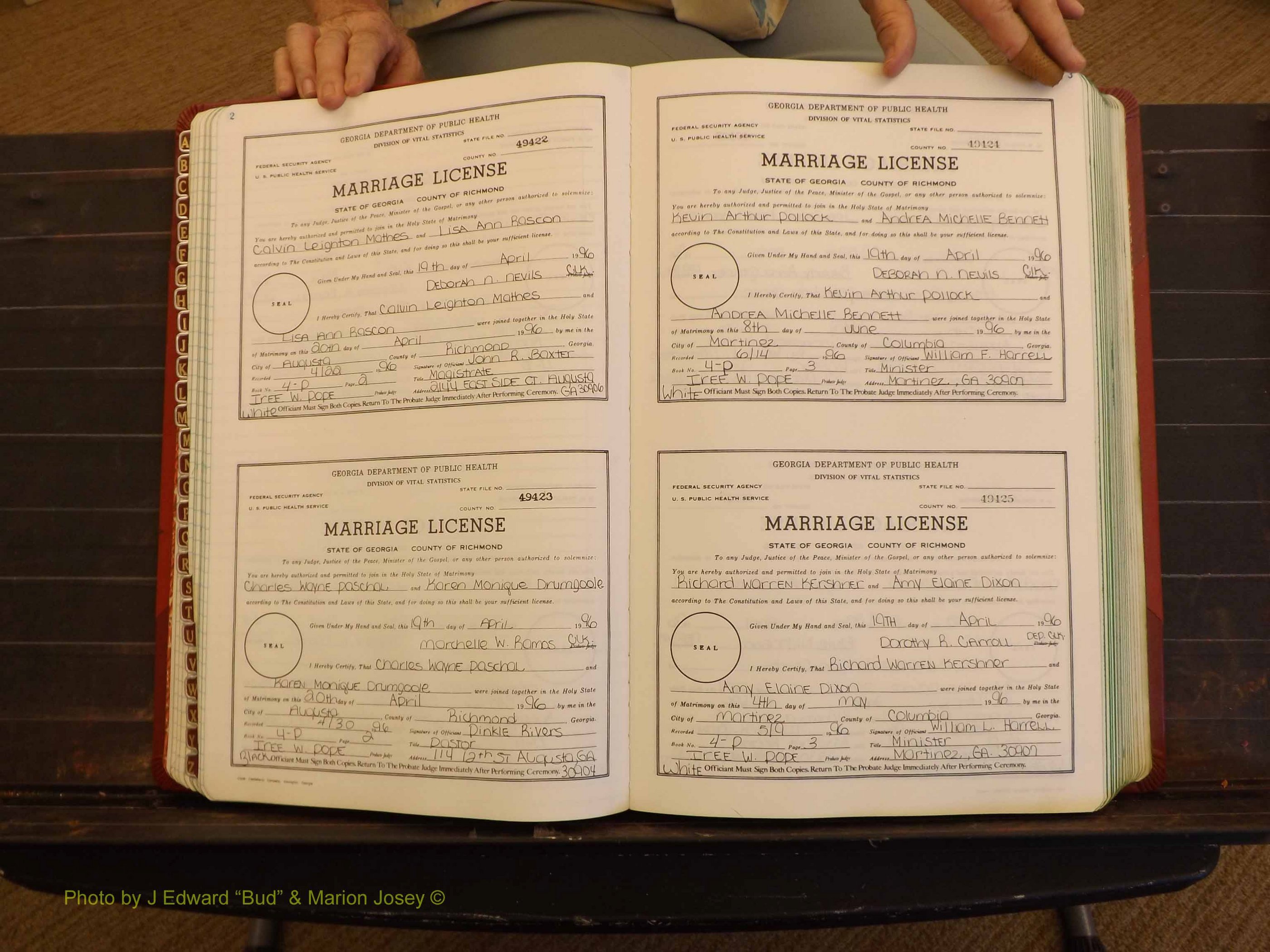 Richmond Marriages, 4P, 1996-1997 P 002-003.JPG