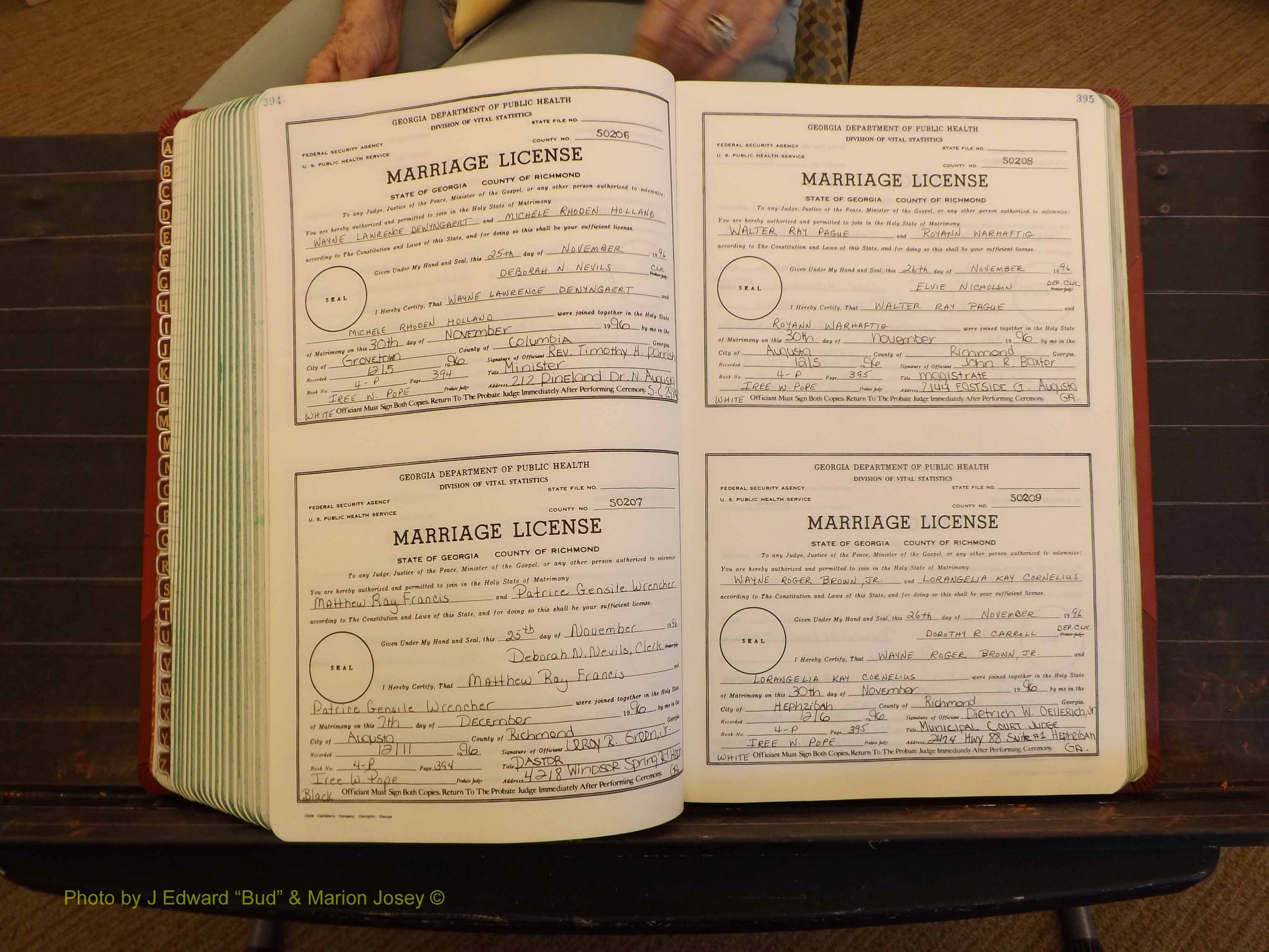 Richmond Marriages, 4P, 1996-1997 P 394-395.JPG