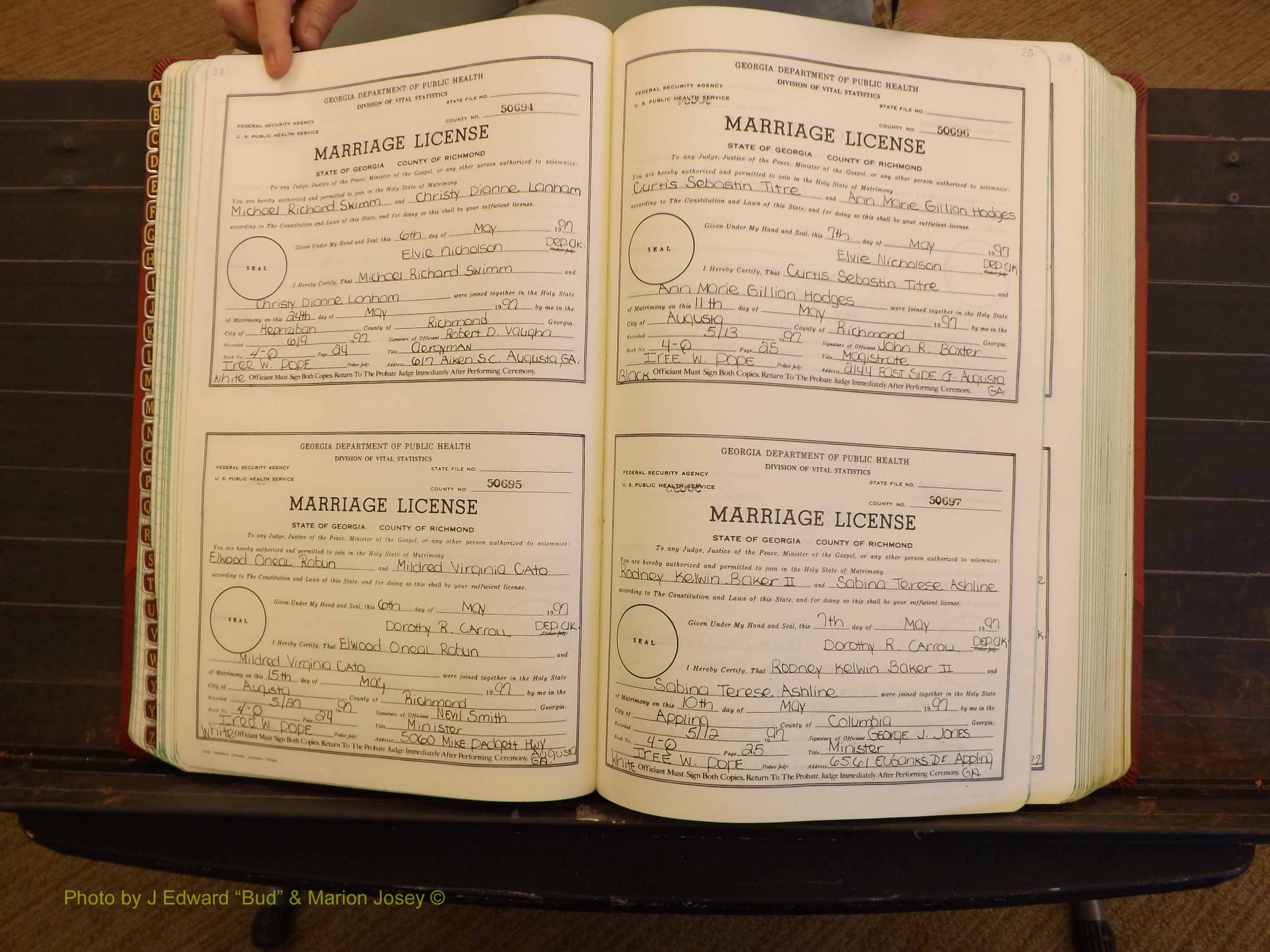 Richmond Marriages, 4Q, 1997-1998 P 024-025.JPG