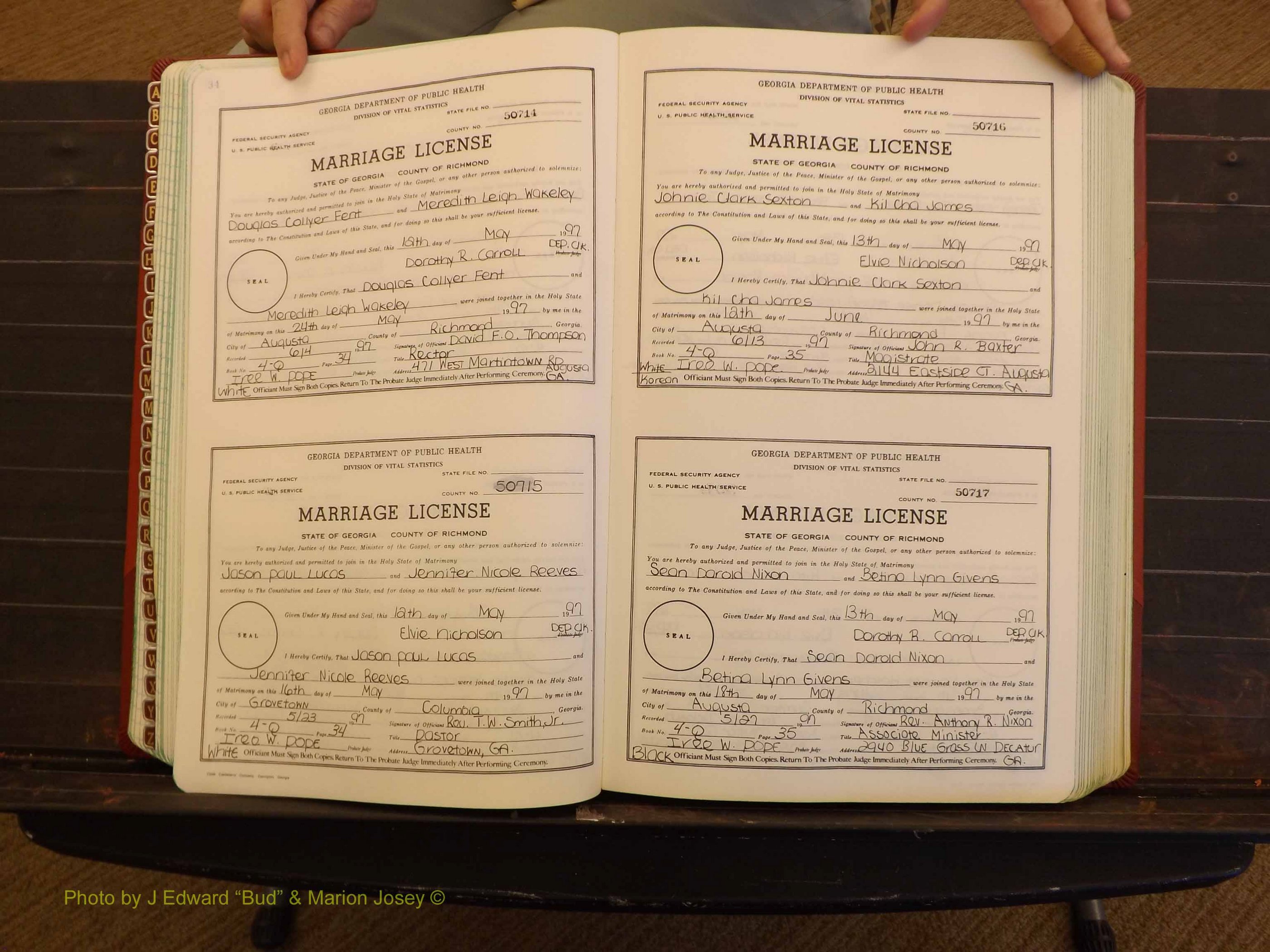 Richmond Marriages, 4Q, 1997-1998 P 034-035.JPG