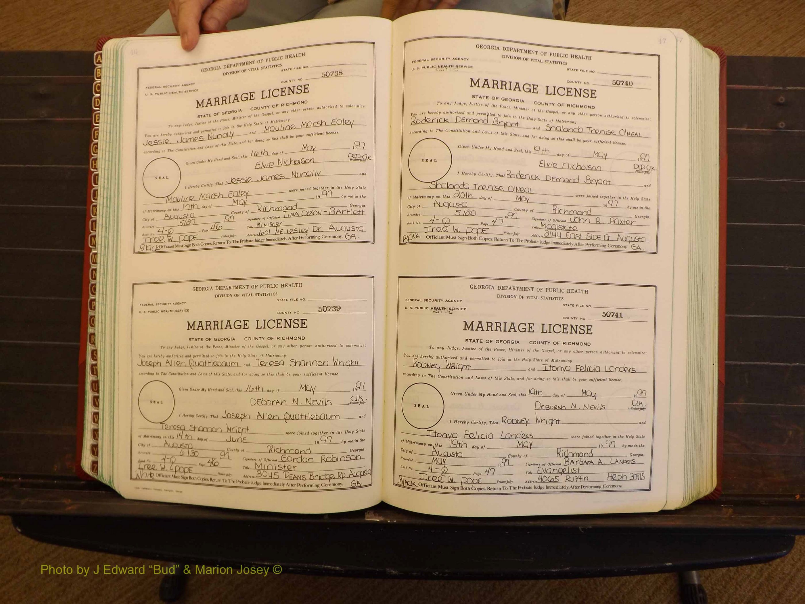 Richmond Marriages, 4Q, 1997-1998 P 046-047.JPG