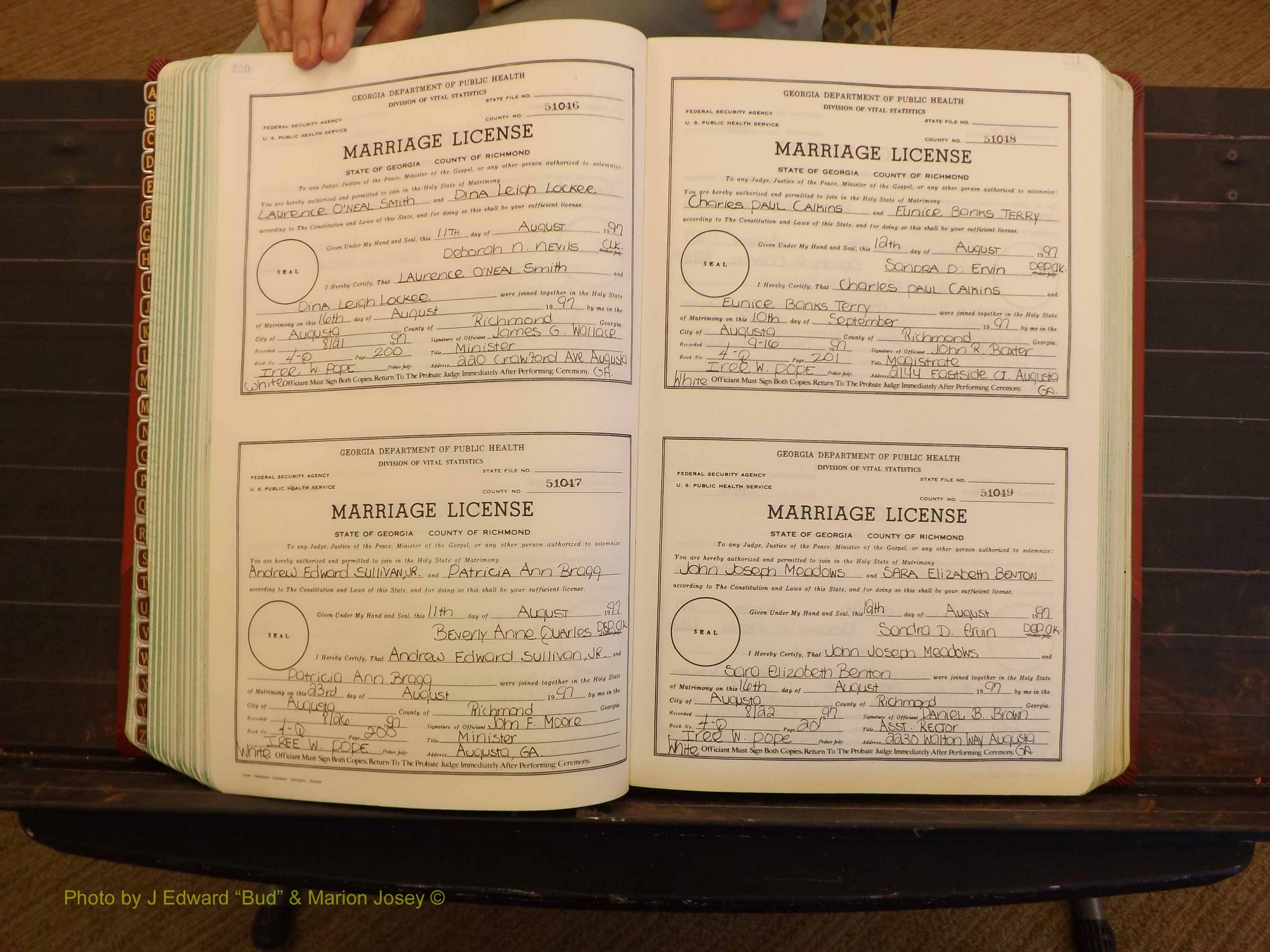 Richmond Marriages, 4Q, 1997-1998 P 200-201.JPG