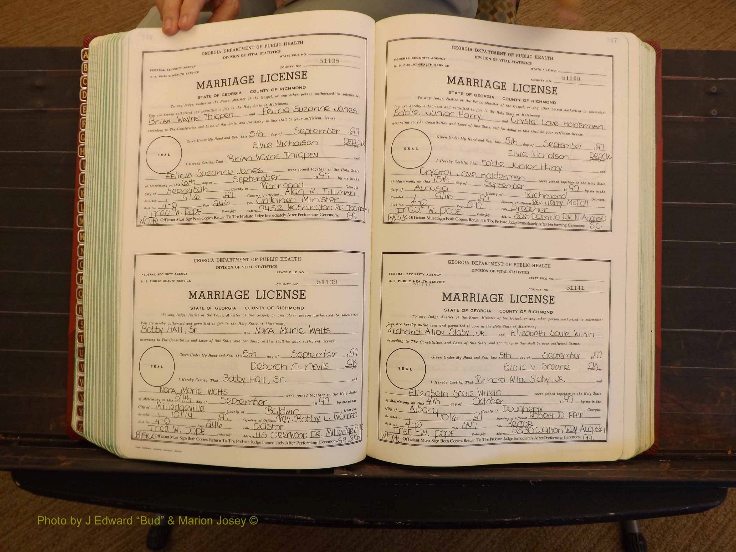 Richmond Marriages, 4Q, 1997-1998 P 246-247.JPG