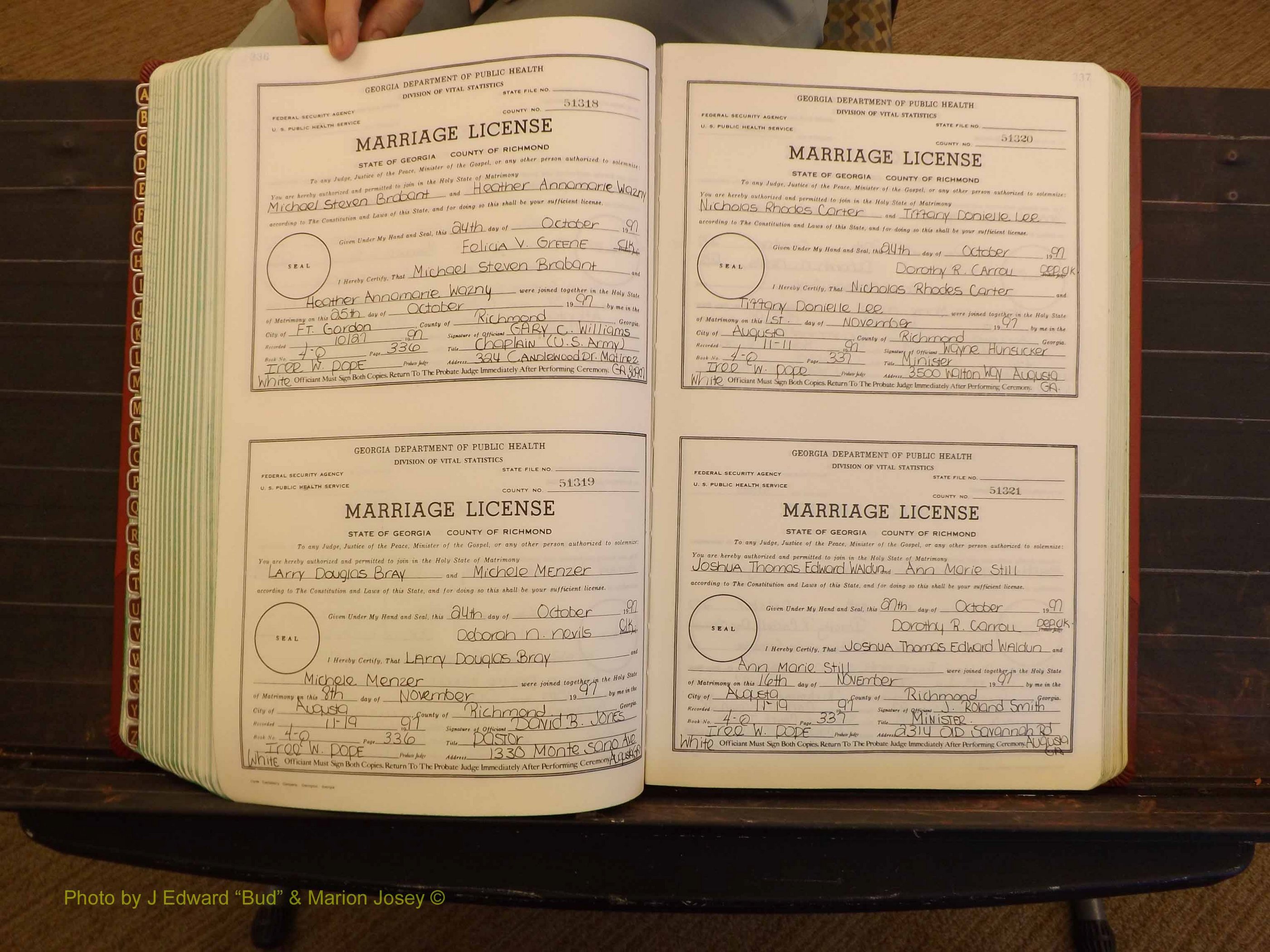 Richmond Marriages, 4Q, 1997-1998 P 336-337.JPG