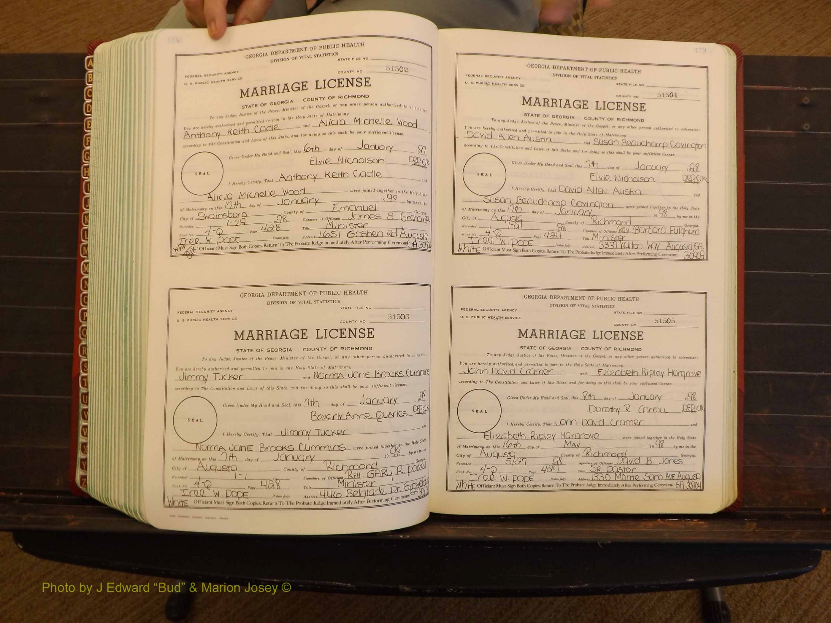 Richmond Marriages, 4Q, 1997-1998 P 428-429.JPG