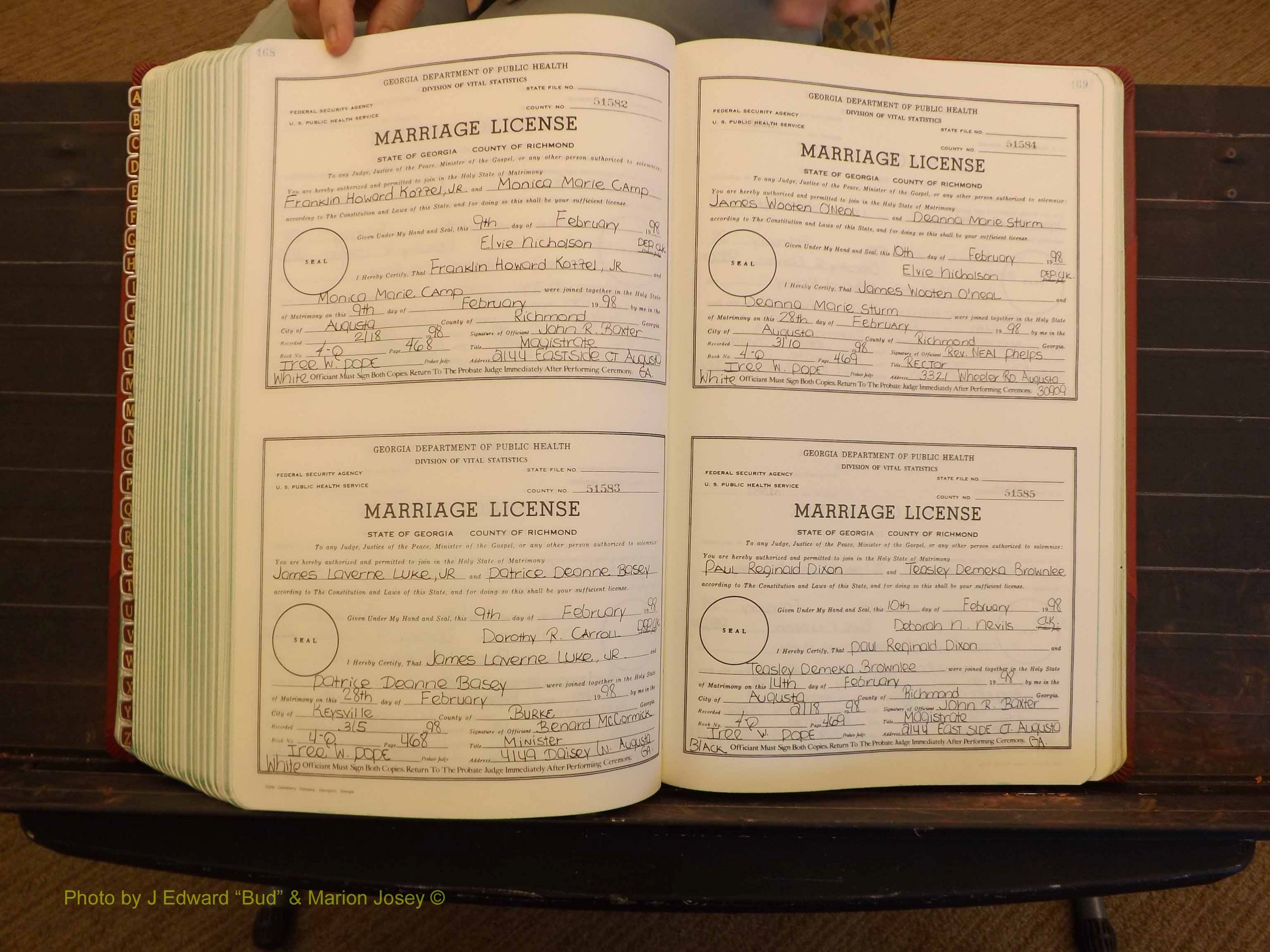 Richmond Marriages, 4Q, 1997-1998 P 468-469.JPG