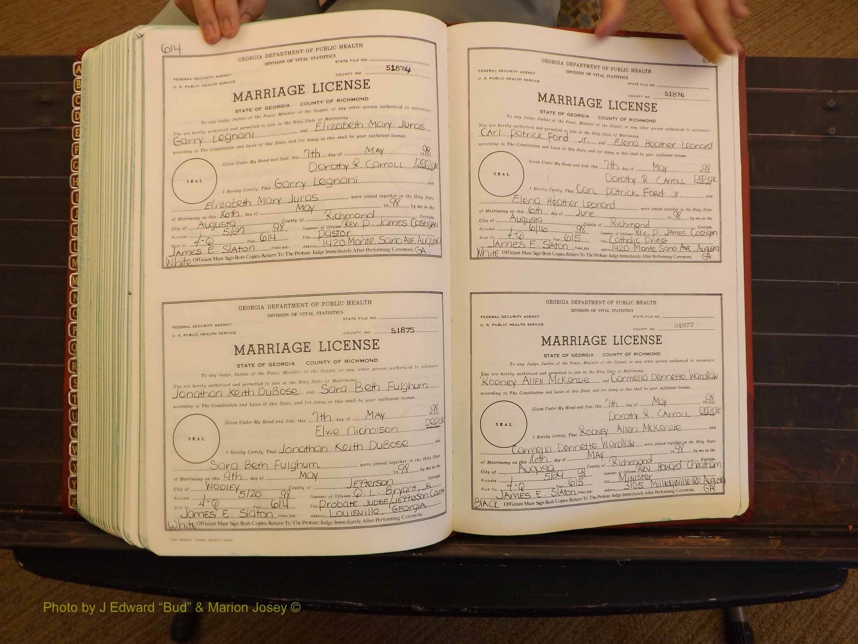 Richmond Marriages, 4Q, 1997-1998 P 514-615.JPG