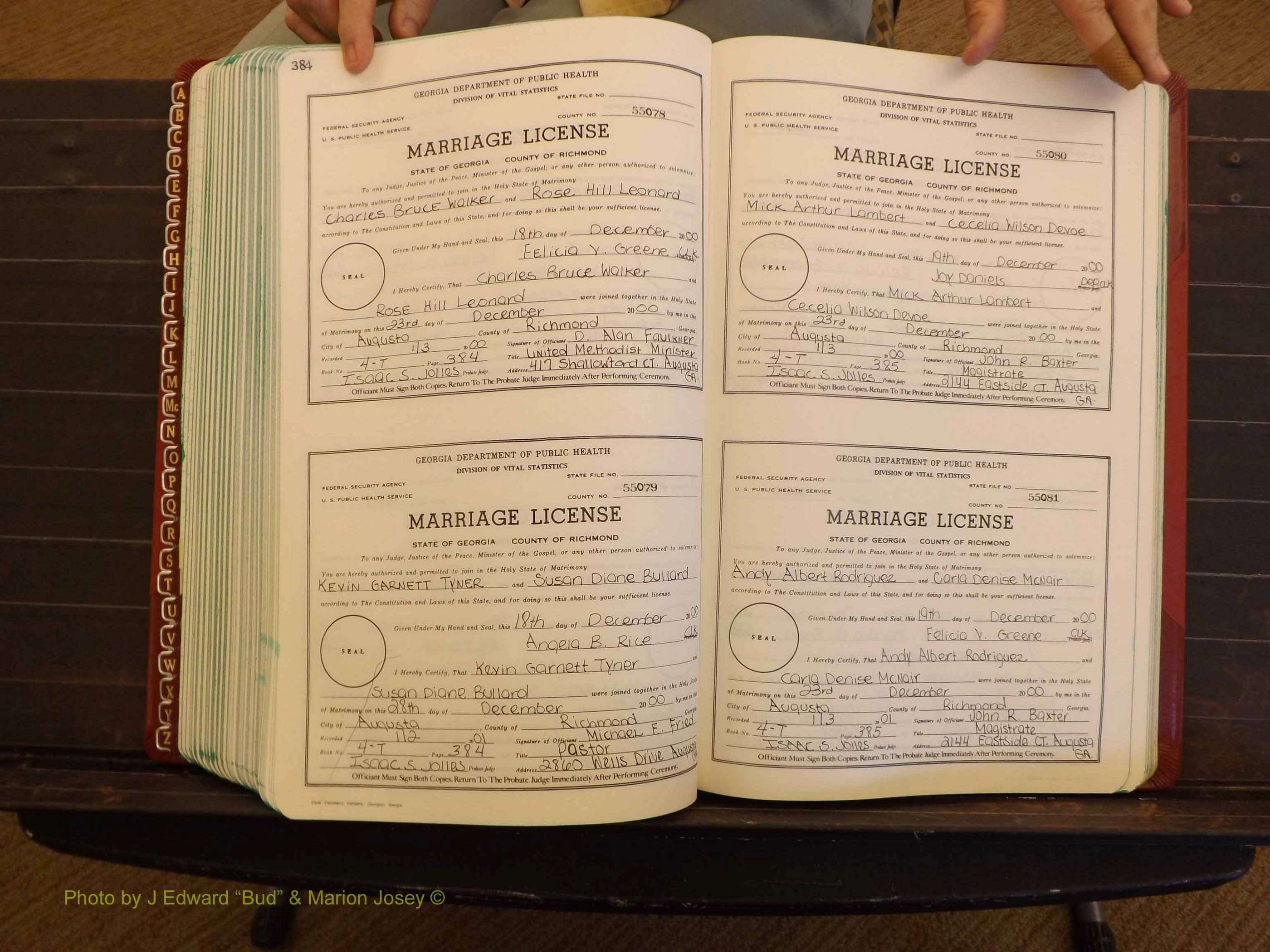 Richmond Marriages, 4 T, 2000-2001 P 384-385.JPG