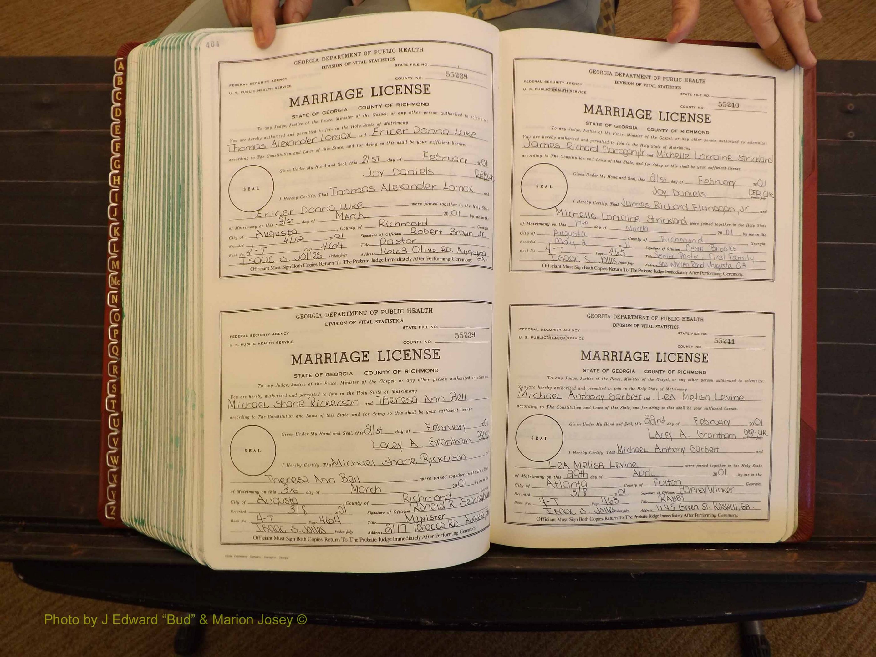 Richmond Marriages, 4 T, 2000-2001 P 464-465.JPG