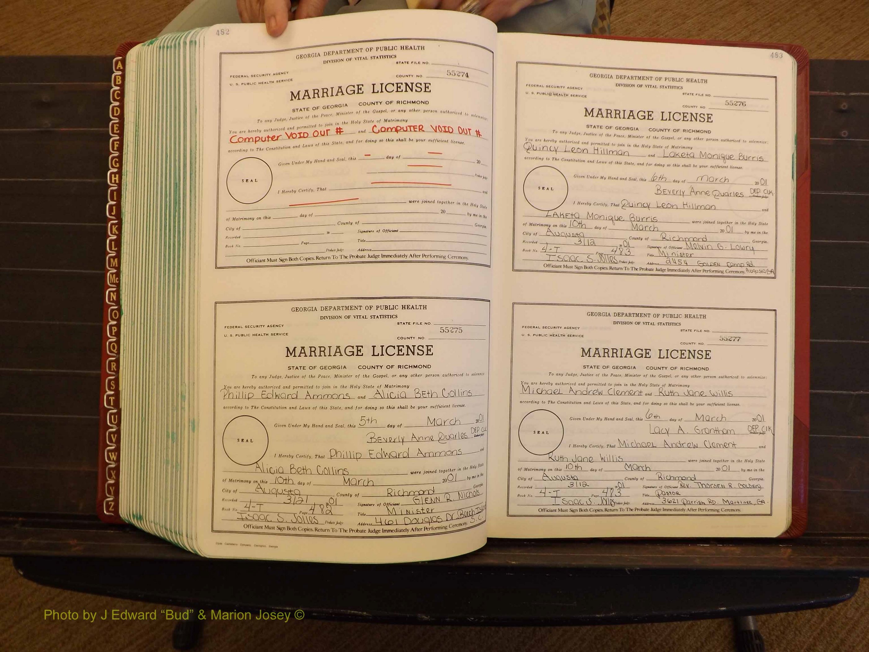 Richmond Marriages, 4 T, 2000-2001 P 482-483.JPG