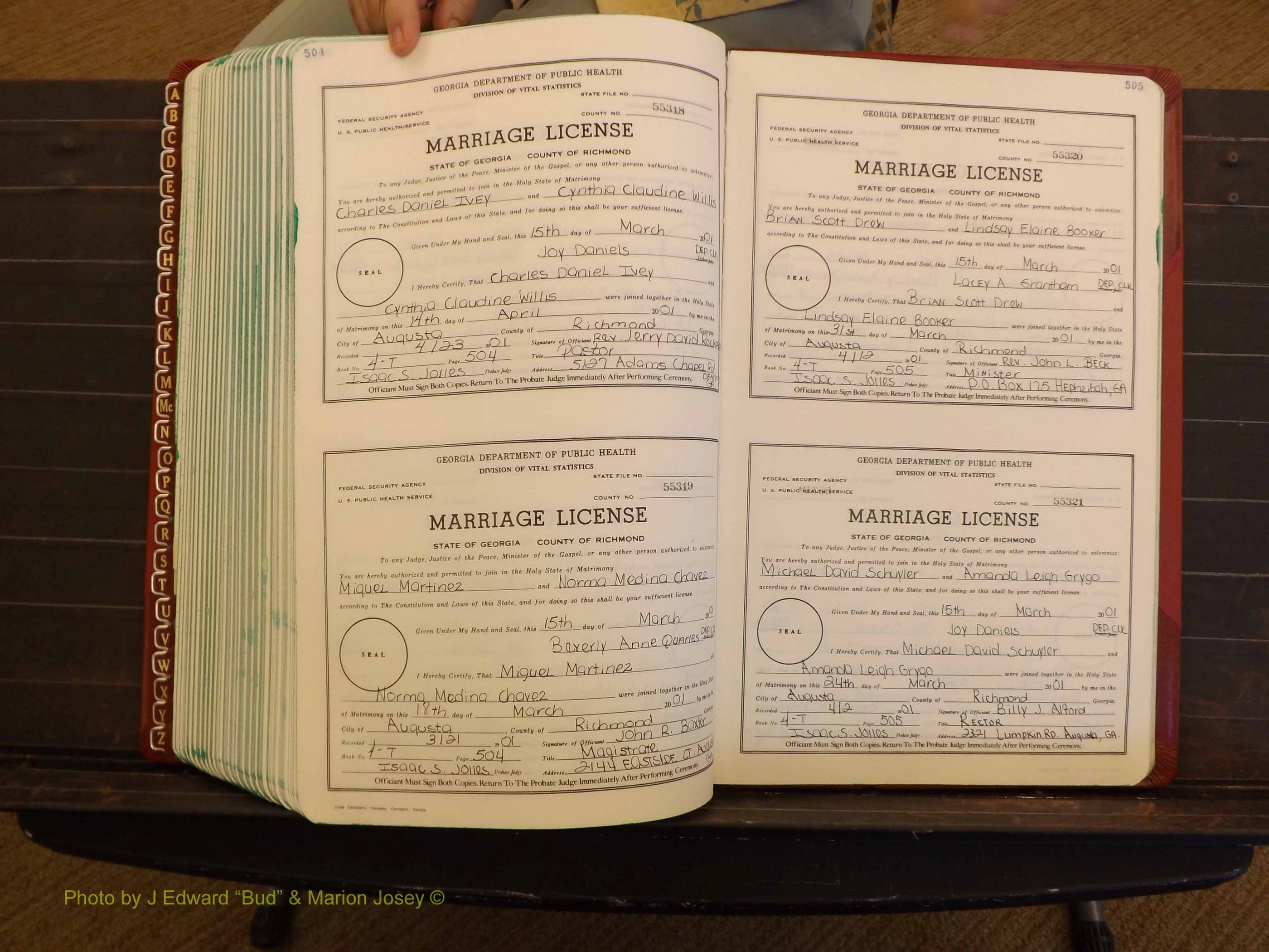 Richmond Marriages, 4 T, 2000-2001 P 504-505.JPG