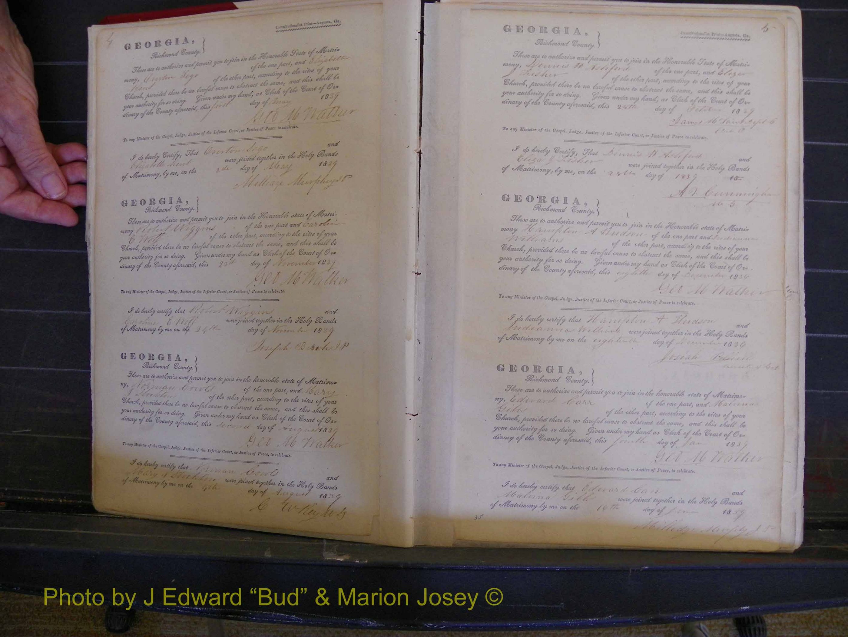 Richmond Marriages, Book B, 1839-1855 P 004-005.JPG