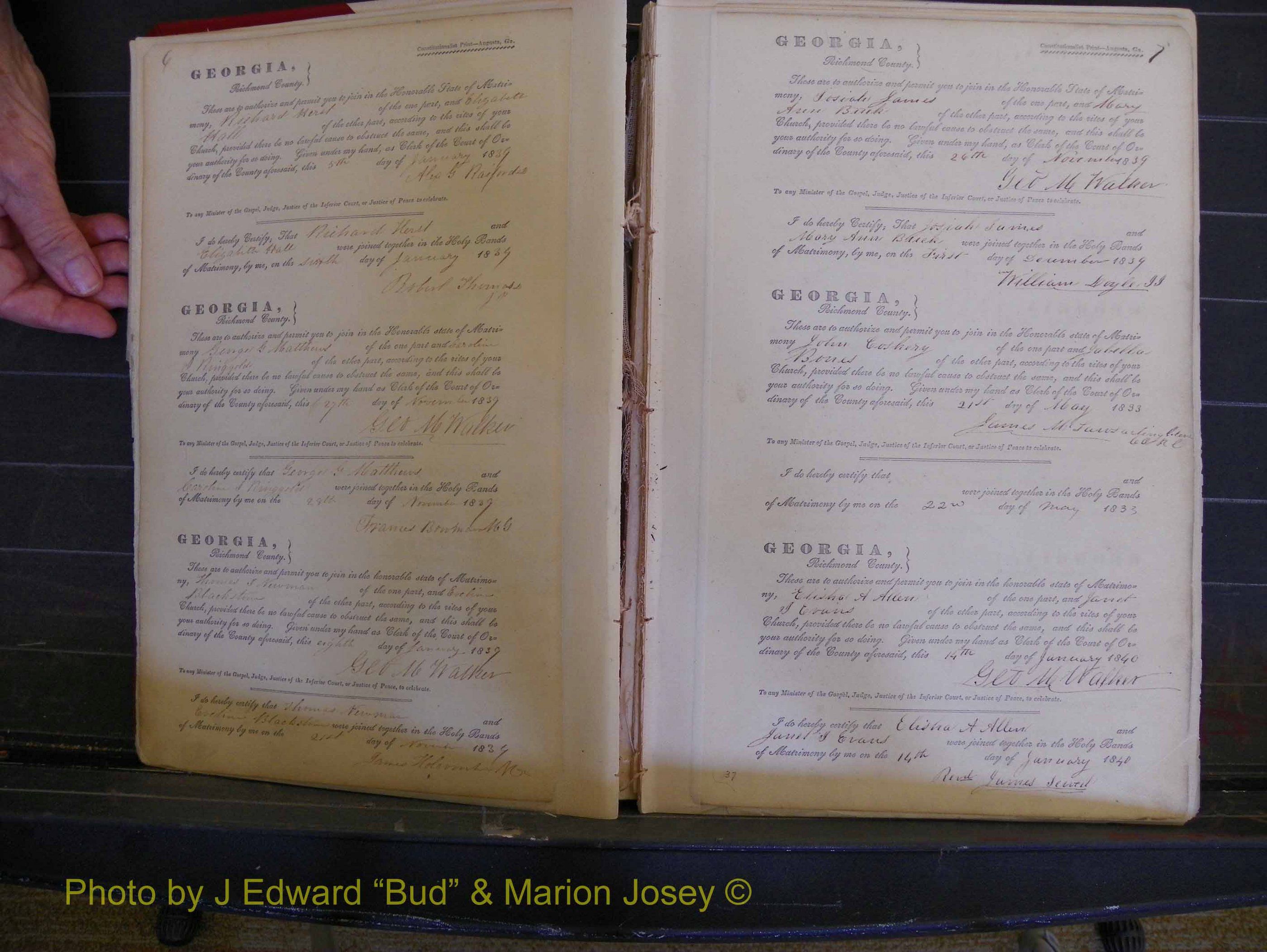 Richmond Marriages, Book B, 1839-1855 P 006-007.JPG