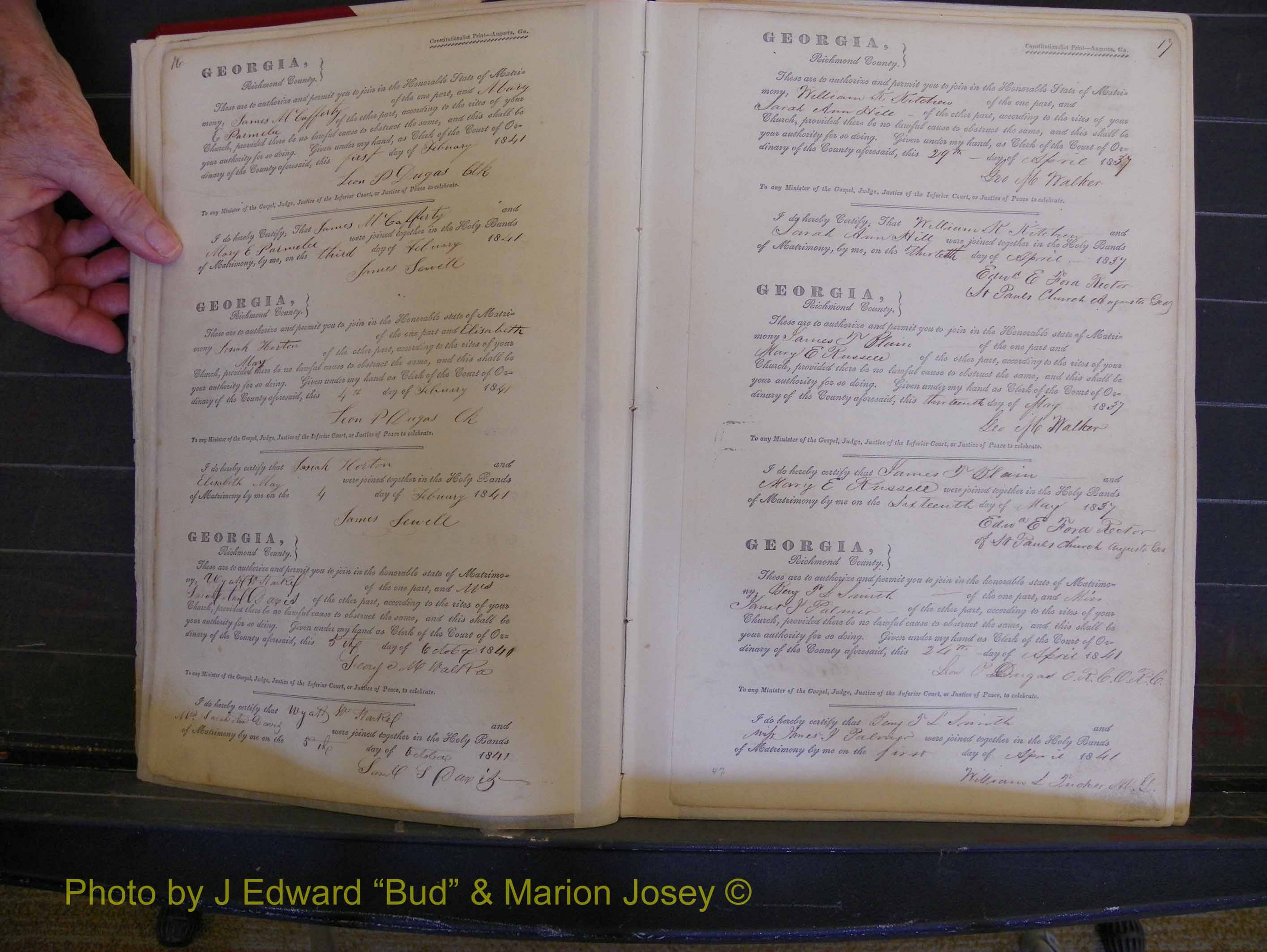Richmond Marriages, Book B, 1839-1855 P 016-017.JPG
