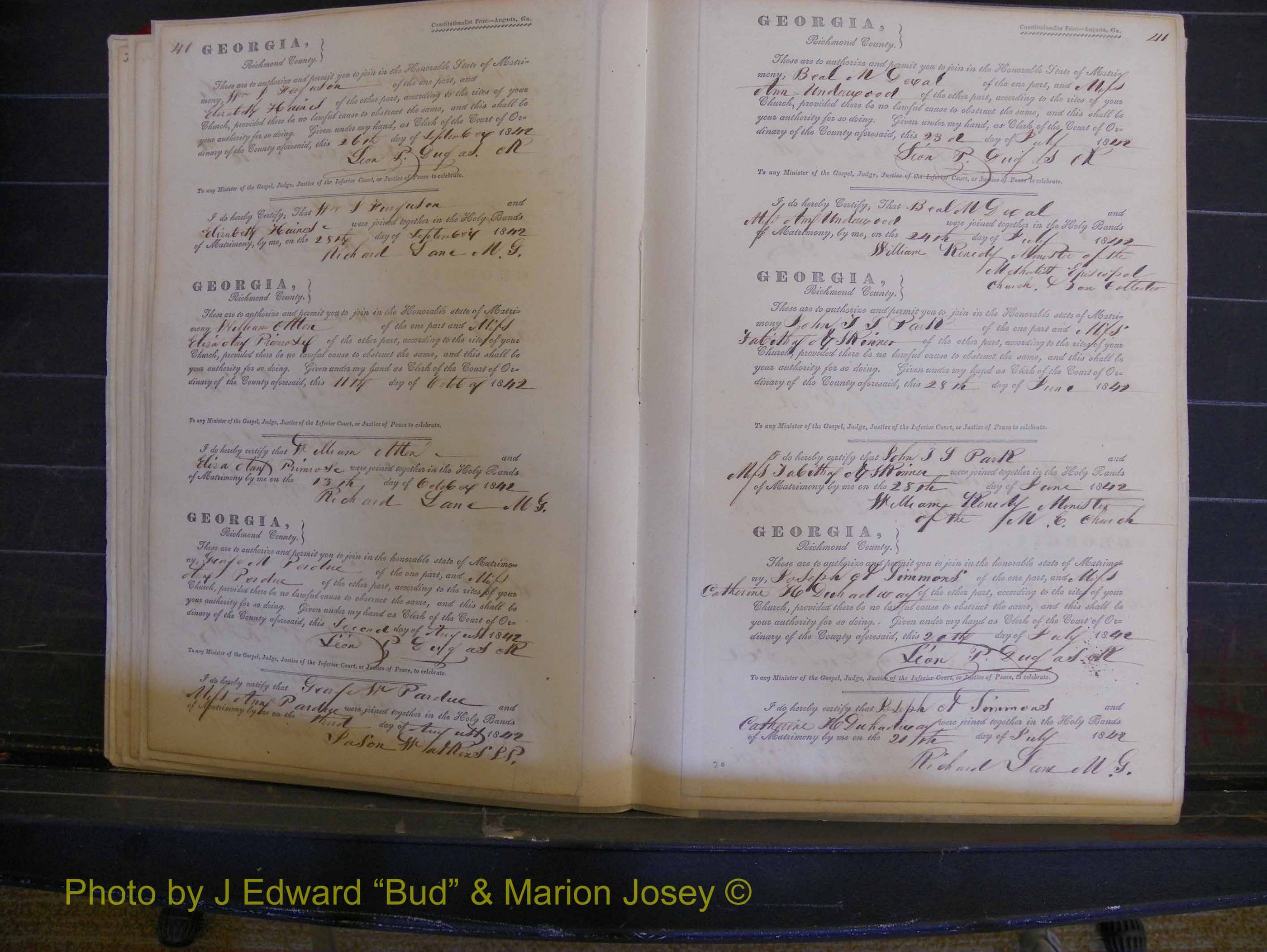 Richmond Marriages, Book B, 1839-1855 P 040-041.JPG