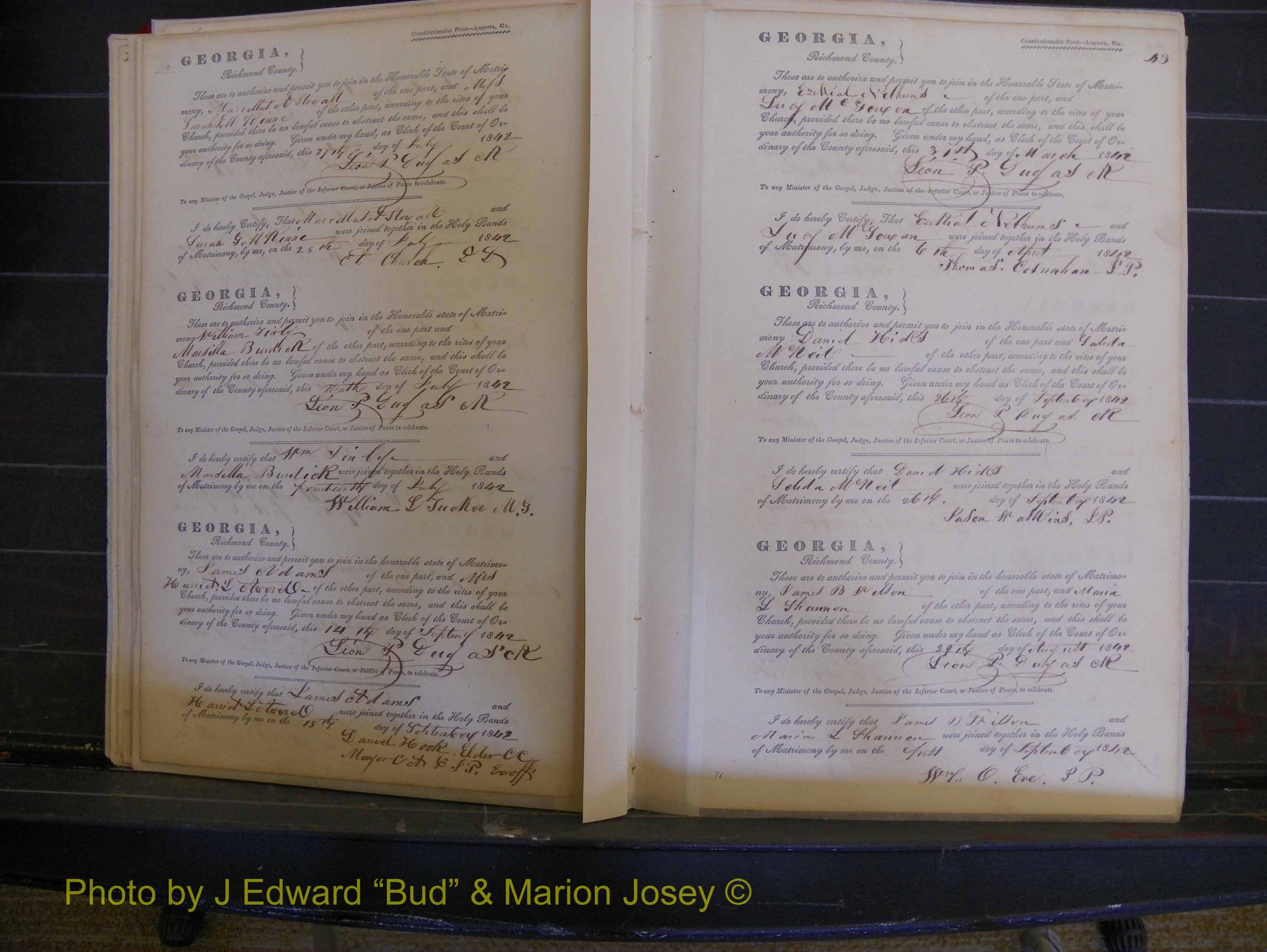 Richmond Marriages, Book B, 1839-1855 P 042-043.JPG