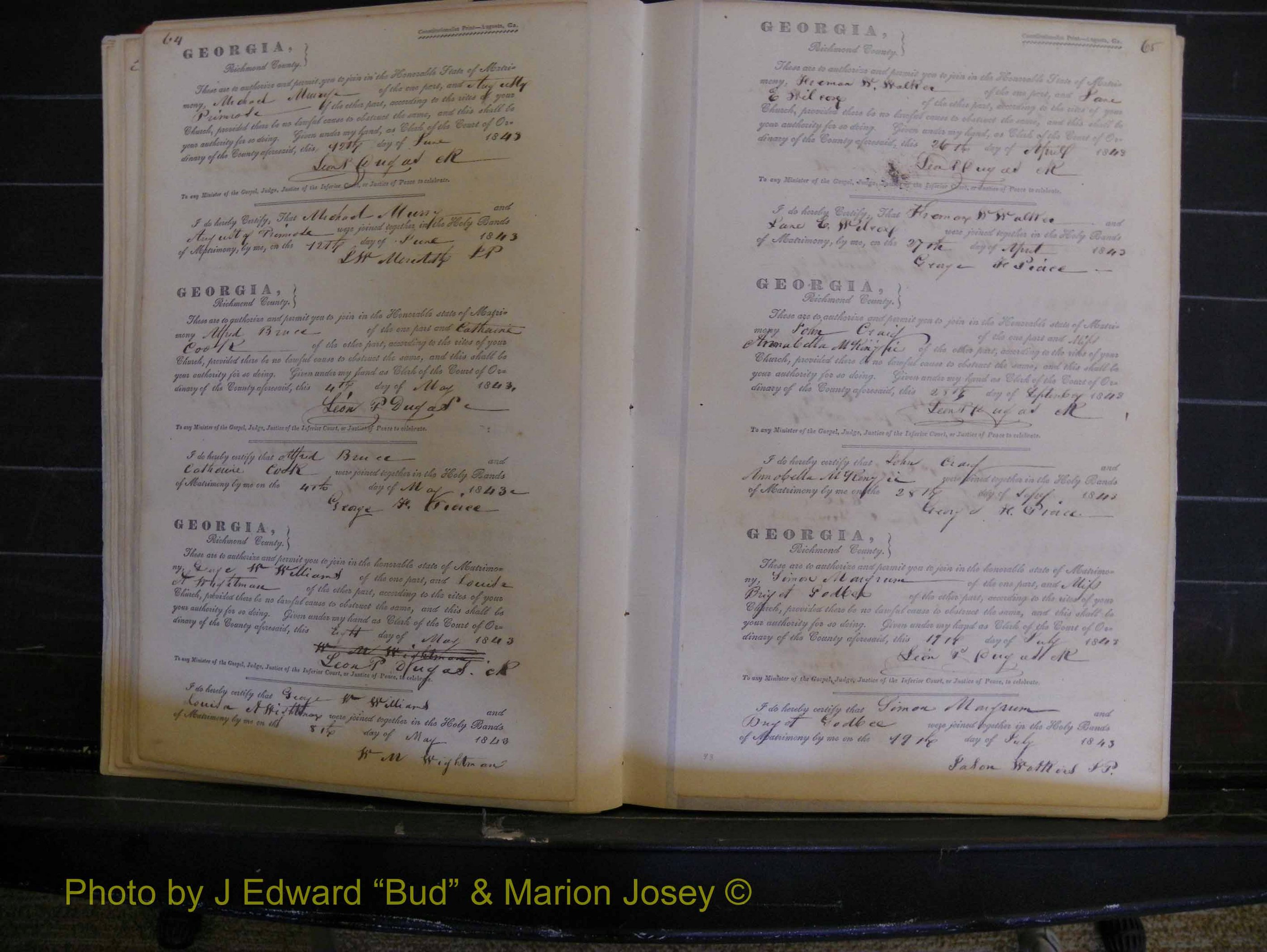 Richmond Marriages, Book B, 1839-1855 P 064-065.JPG