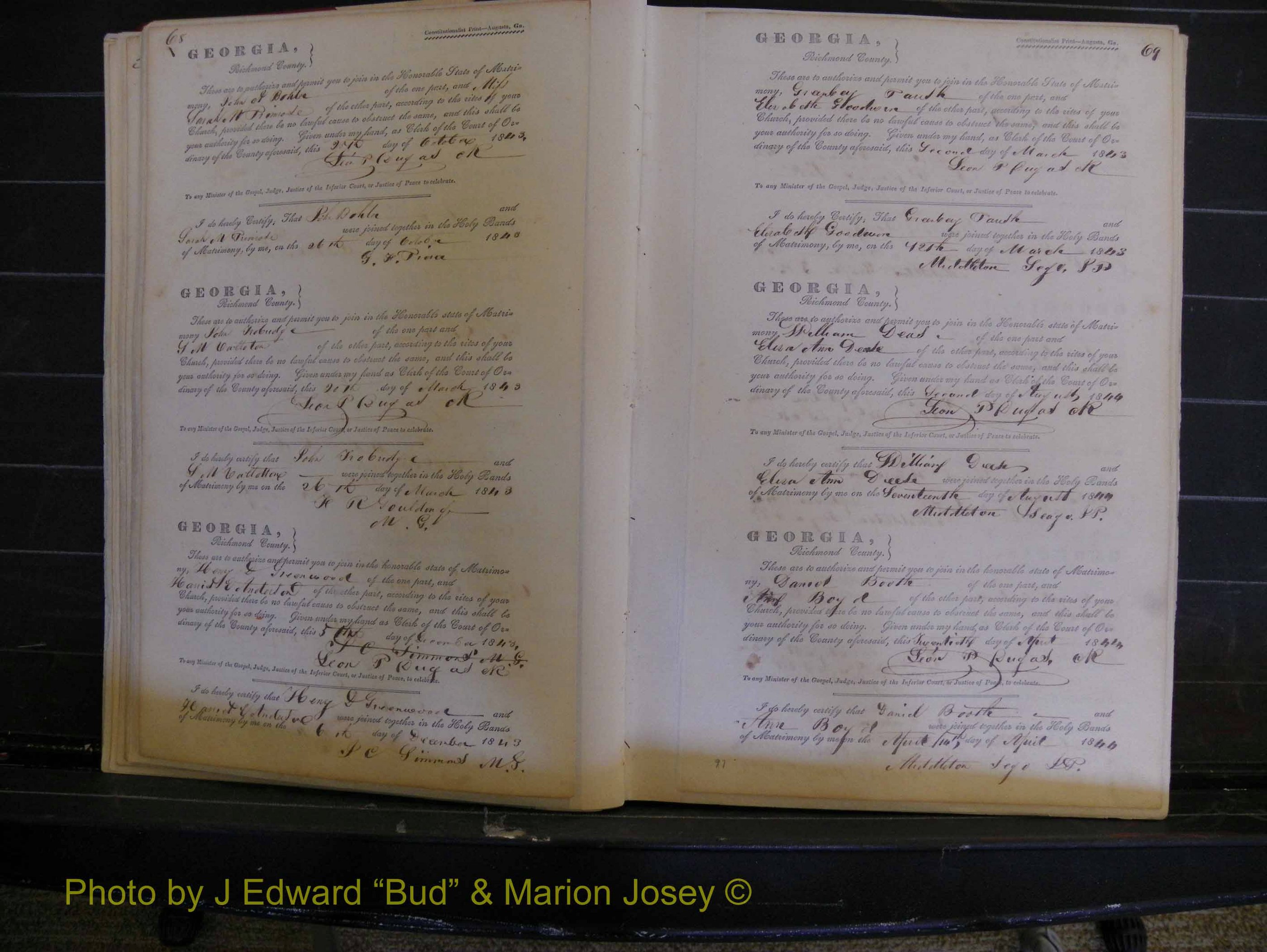 Richmond Marriages, Book B, 1839-1855 P 068-069.JPG