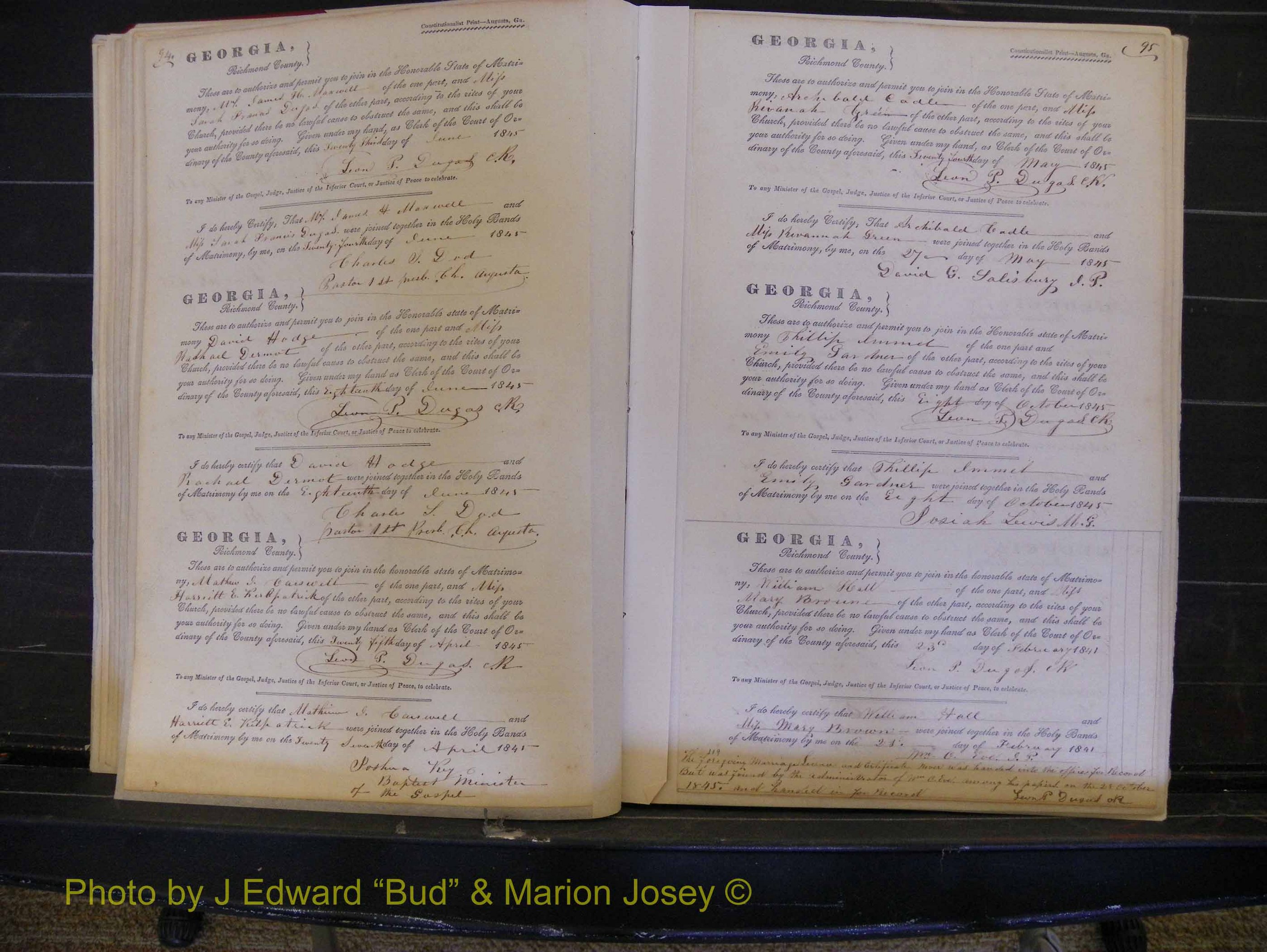 Richmond Marriages, Book B, 1839-1855 P 094-095.JPG