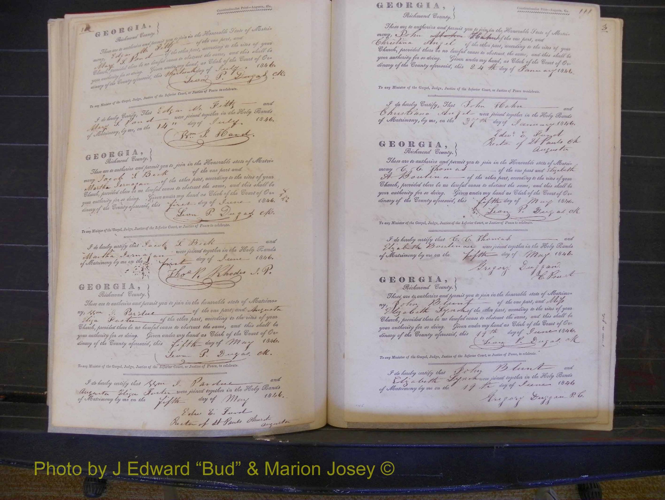 Richmond Marriages, Book B, 1839-1855 P 110-111.JPG