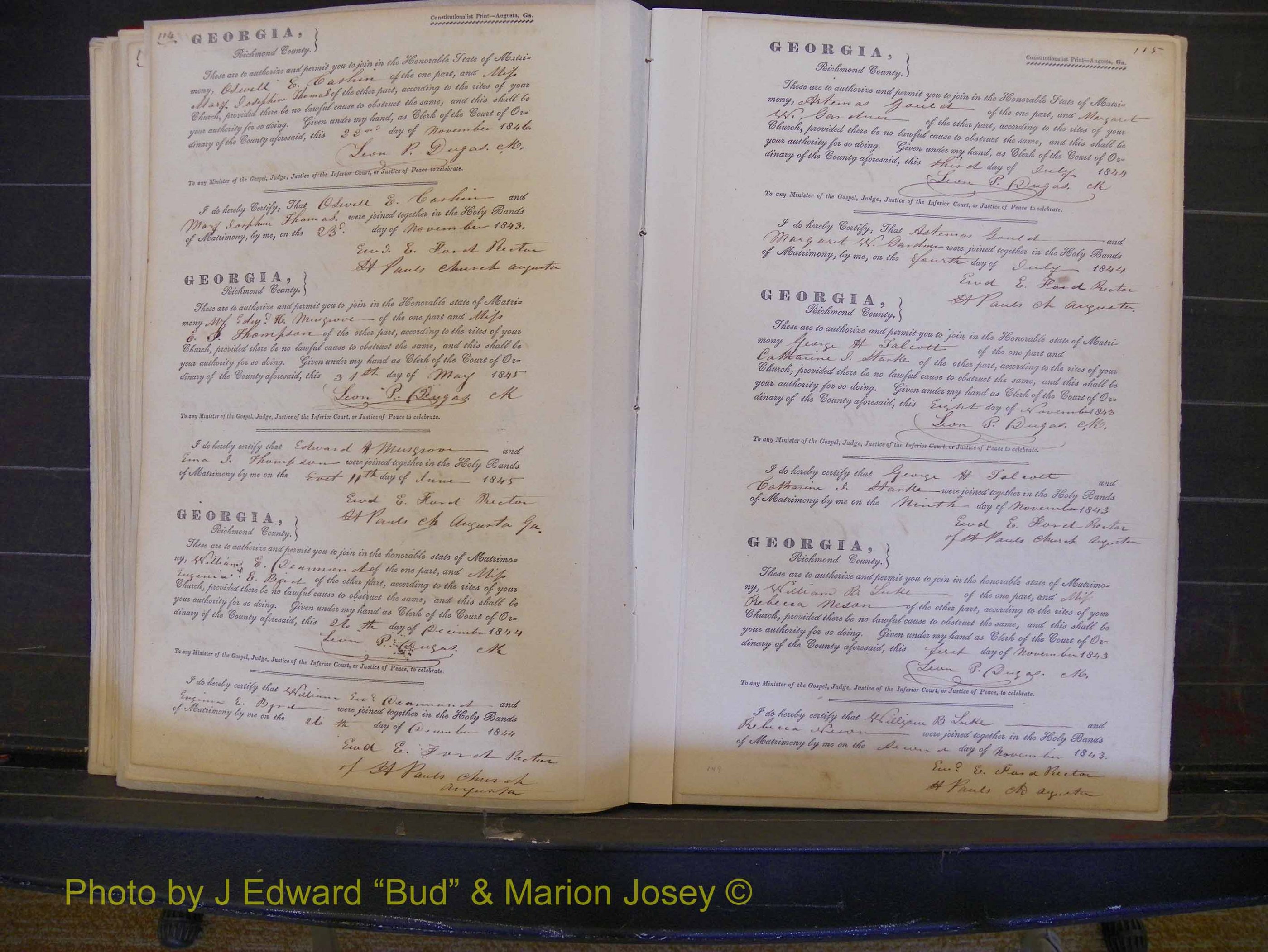 Richmond Marriages, Book B, 1839-1855 P 114-115.JPG