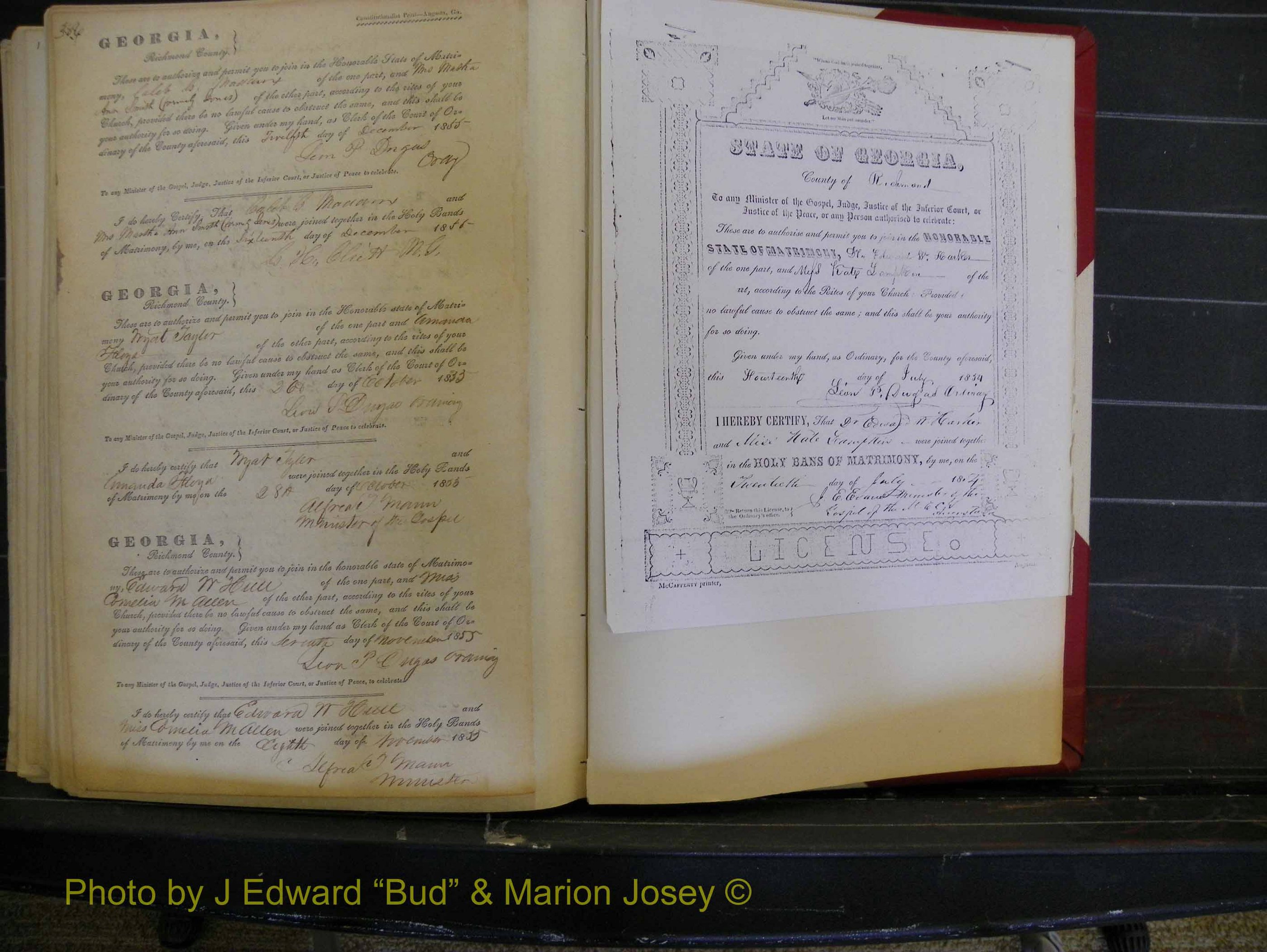 Richmond Marriages, Book B, 1839-1855 P 386-387.JPG